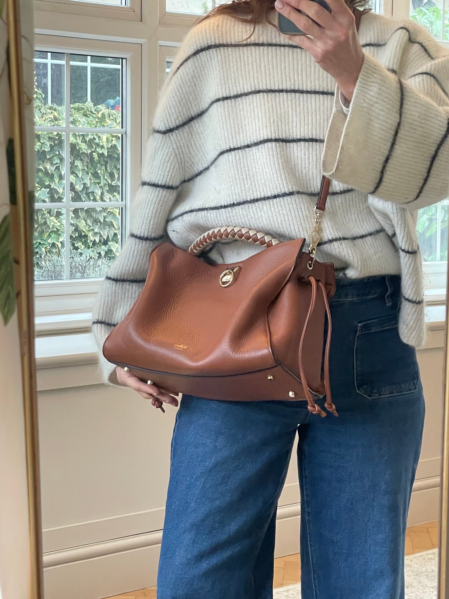 Preloved Mulberry Iris Top Handle Tote Bag, Large