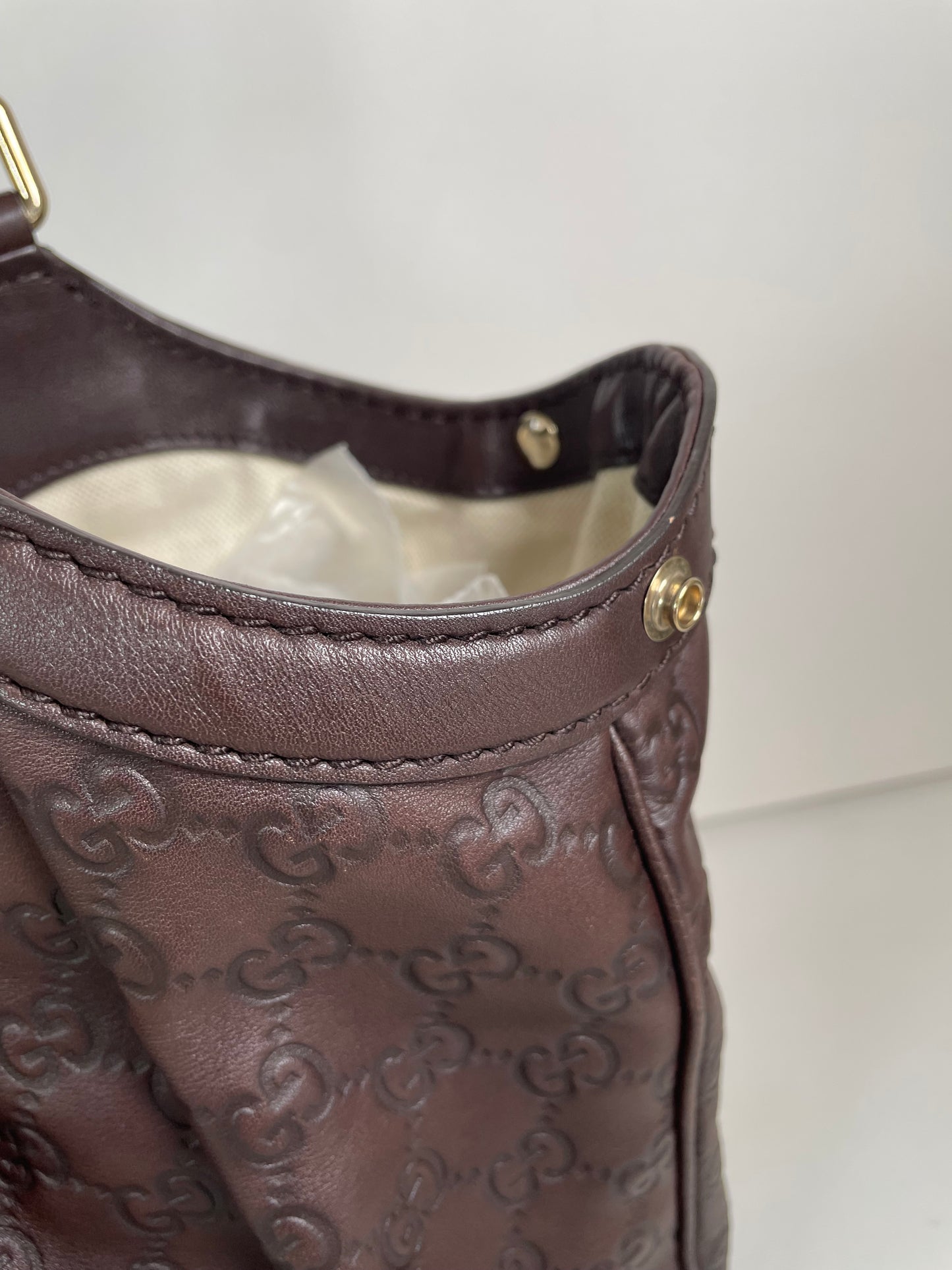 Preloved Gucci Sukey Monogram Guccissima Shoulder Bag, Medium
