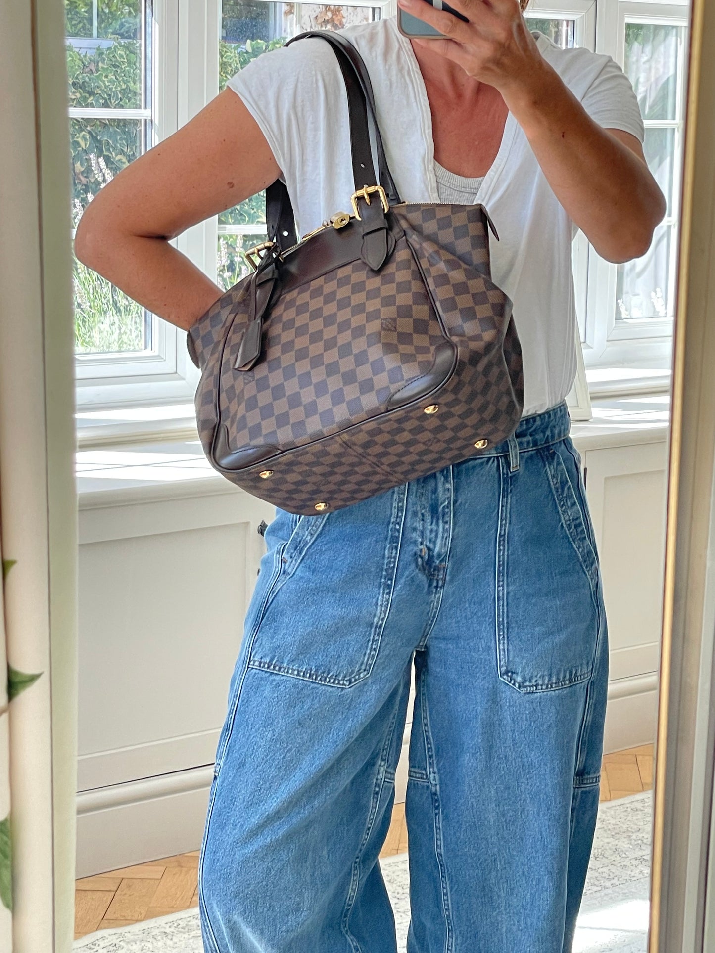 Preloved Louis Vuitton Damier Ebene Verona Shoulder Bag