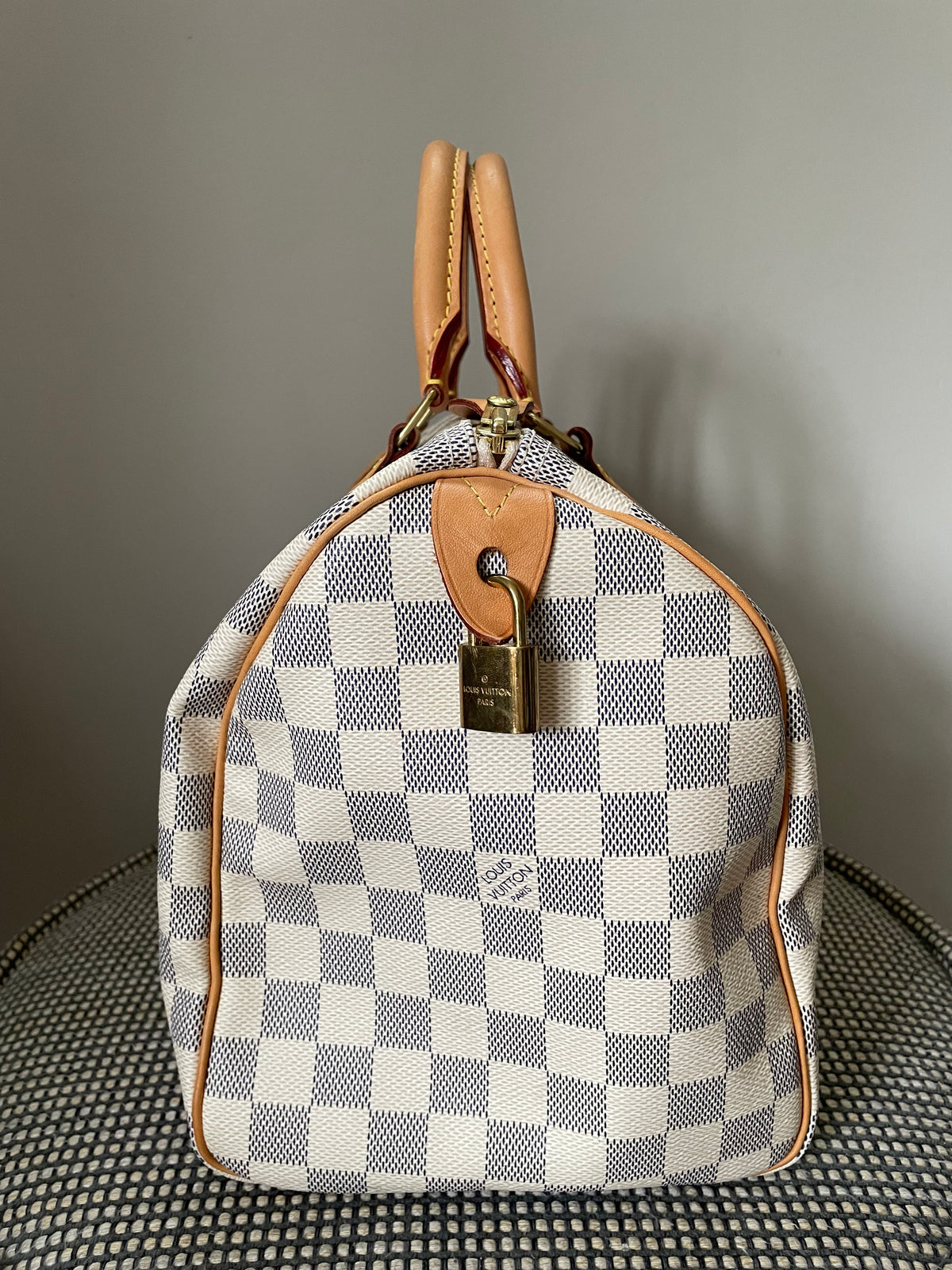 Preloved Louis Vuitton Damier Azur Speedy 30 Boston Bag