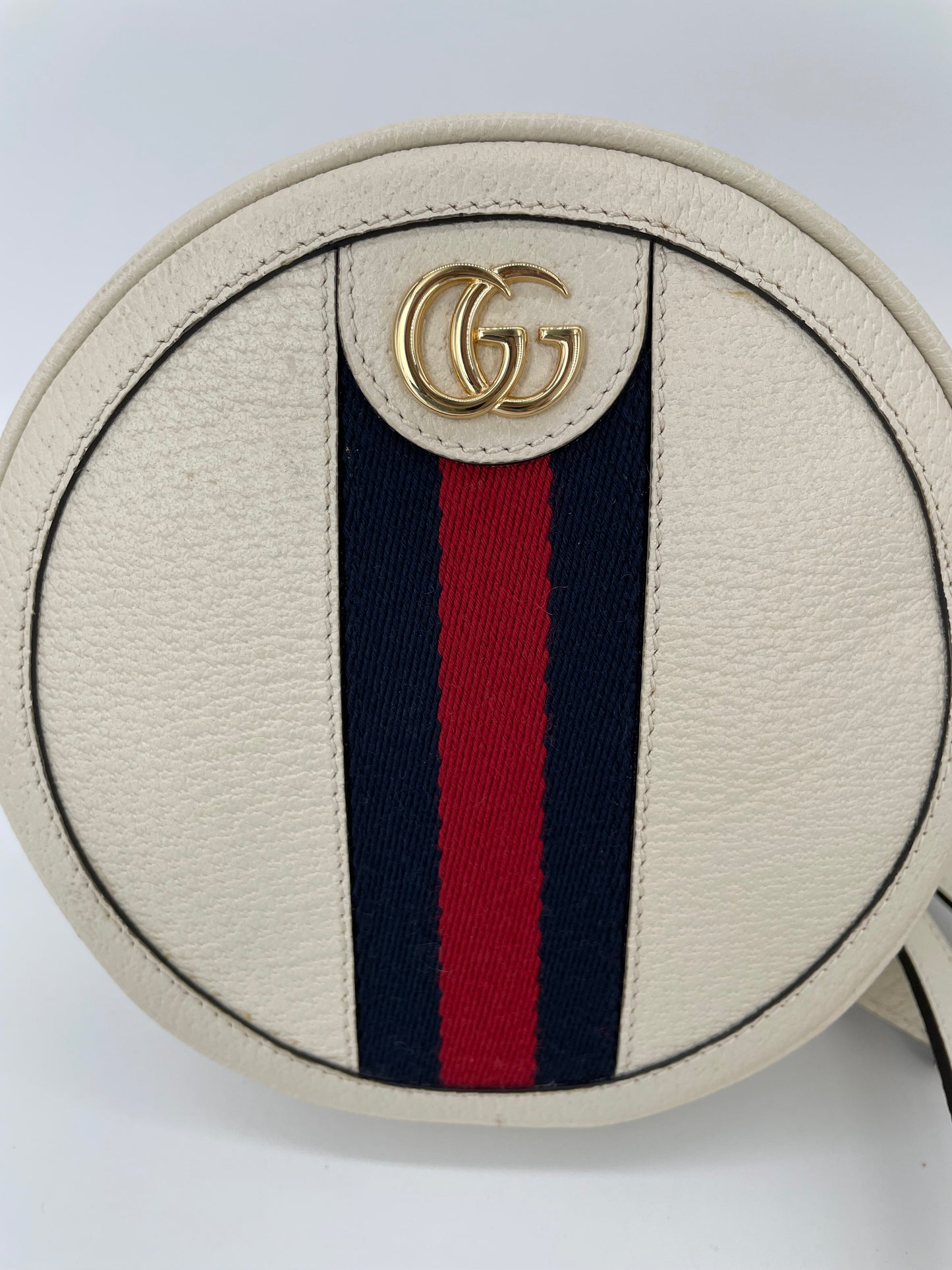 Preloved Gucci Ophidia Vintage Web Circle Backpack Bag, Mini