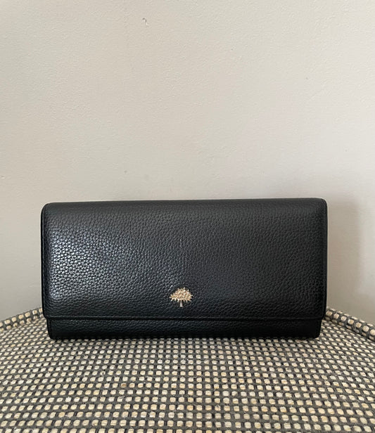 Preloved Mulberry Continental Tree Classic Grain Wallet