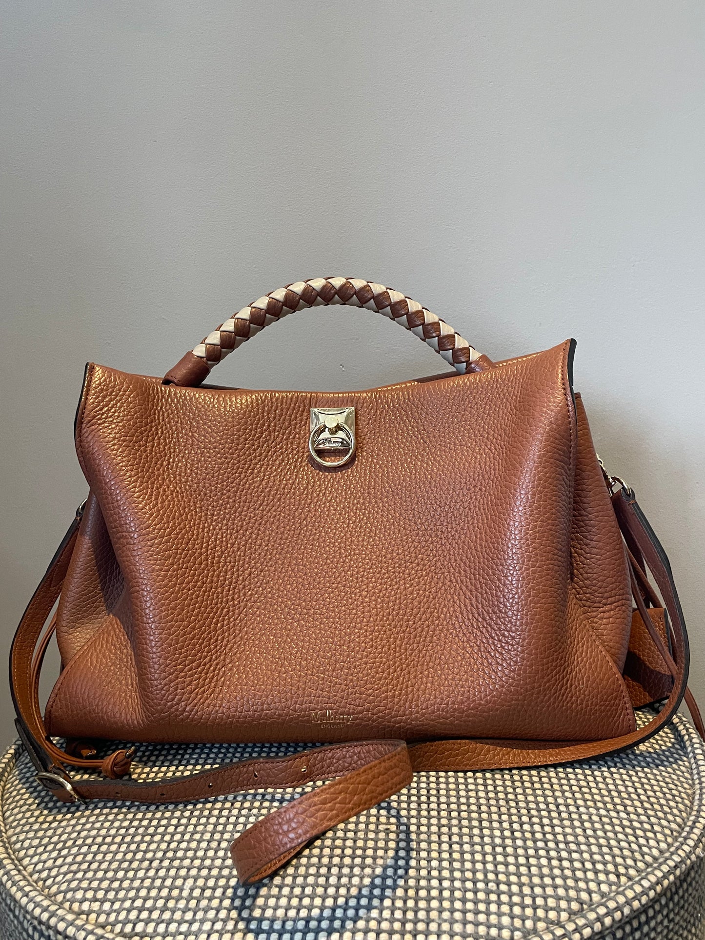 Preloved Mulberry Iris Top Handle Tote Bag, Large