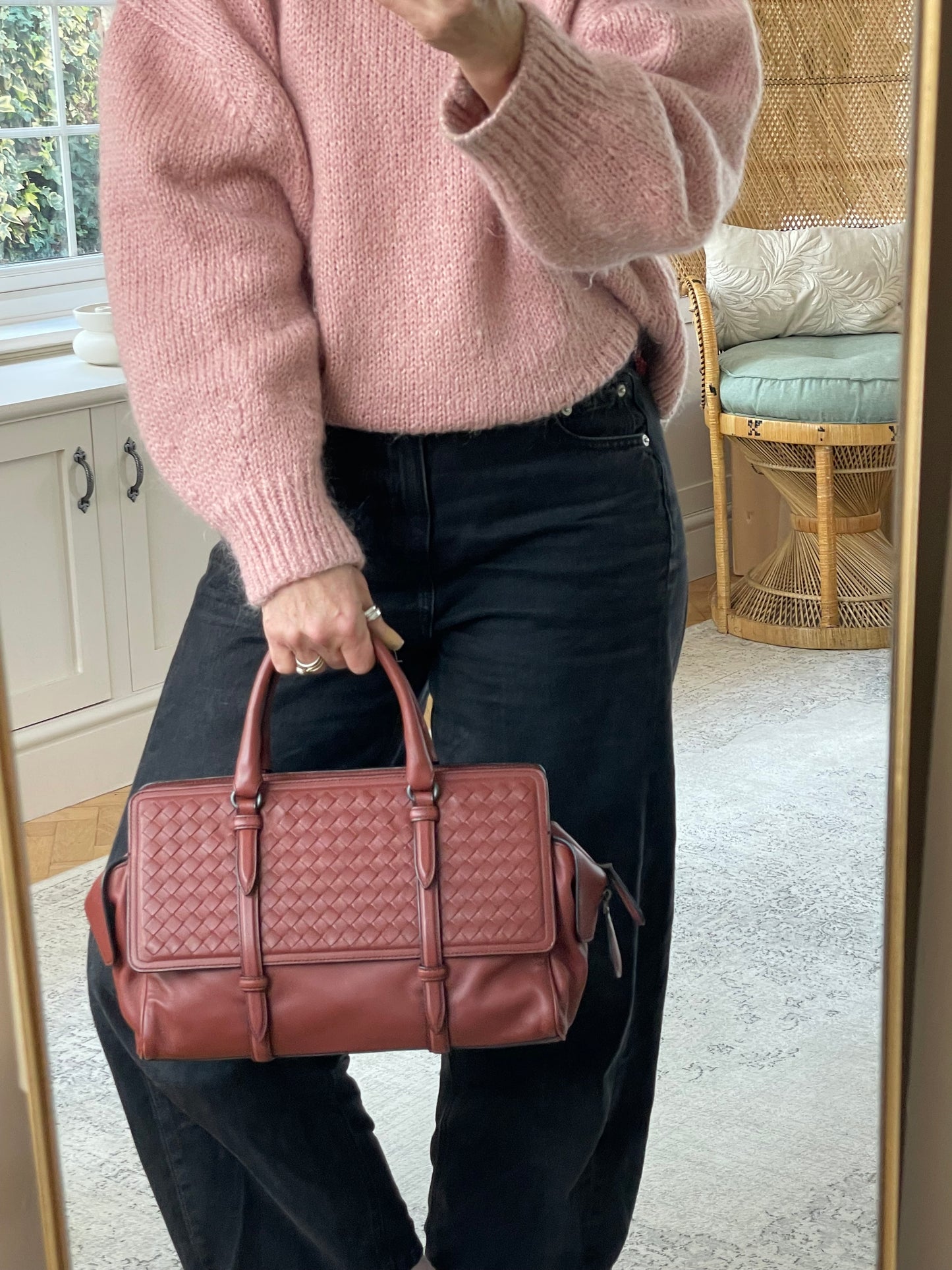 Preloved Bottega Veneta Nappa Intrecciato Monaco Satchel, Medium