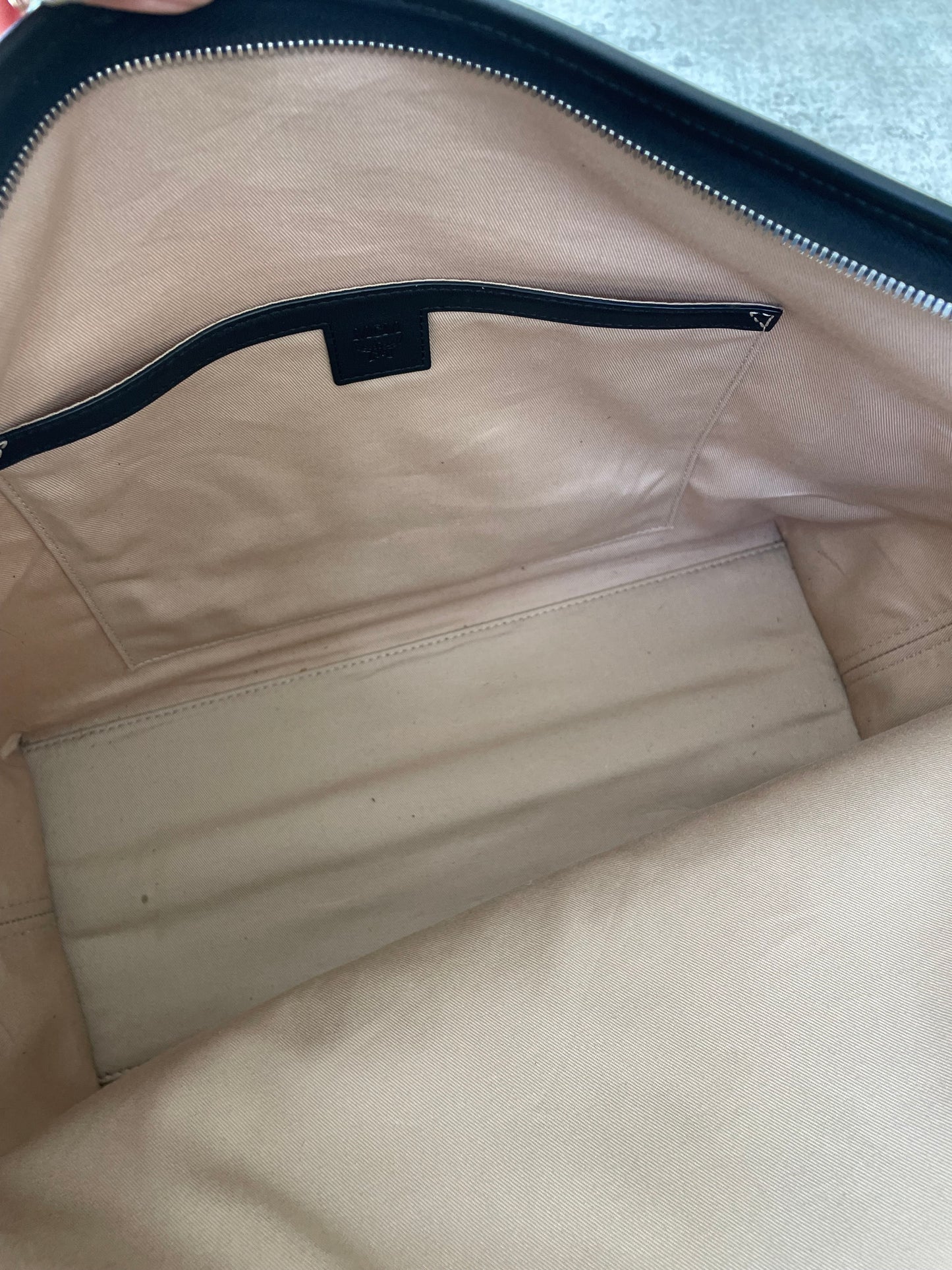 Preloved MCM Glitch Logo Shopping Tote, Large