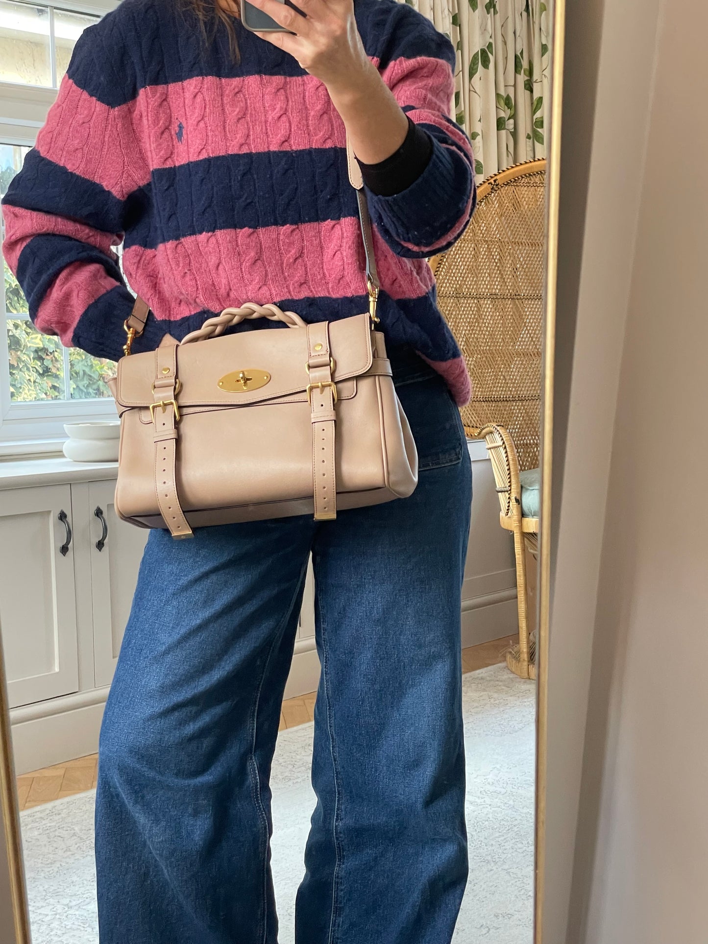 Preloved Mulberry Alexa Satchel Bag, Regular