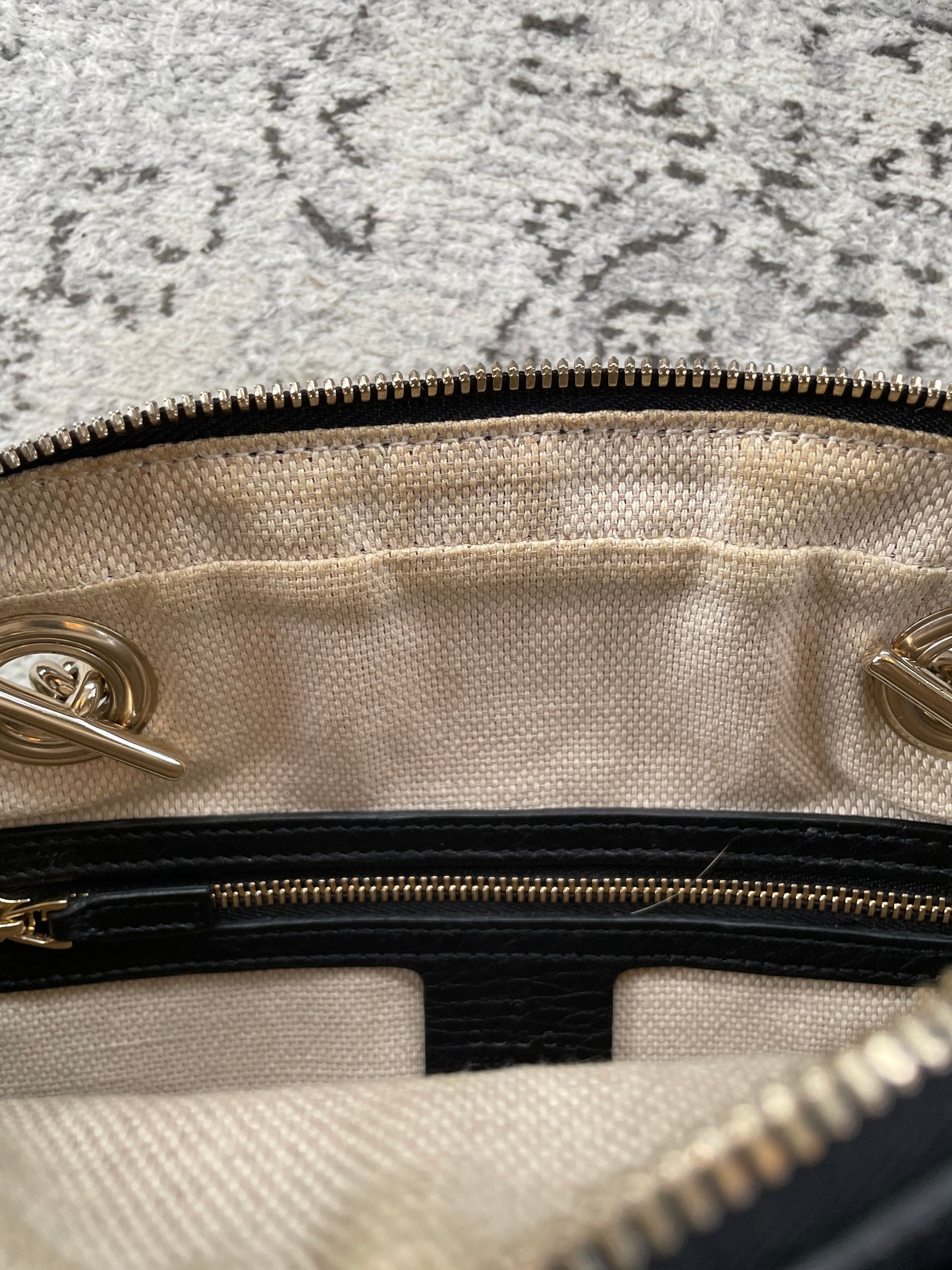 Preloved Gucci Chain Bowling Bag, Small