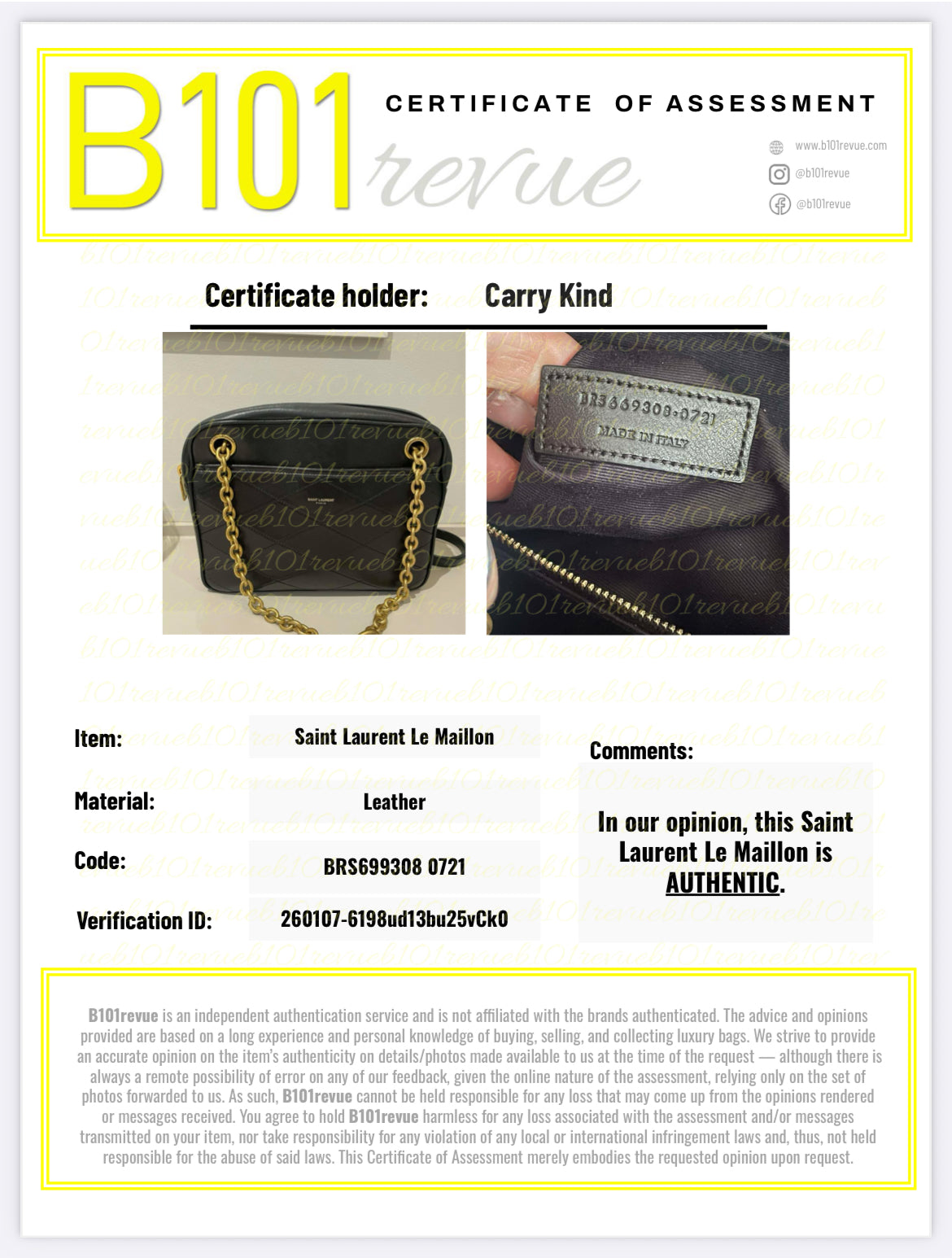 Preloved Saint Laurent Le Maillon shoulder bag, Small