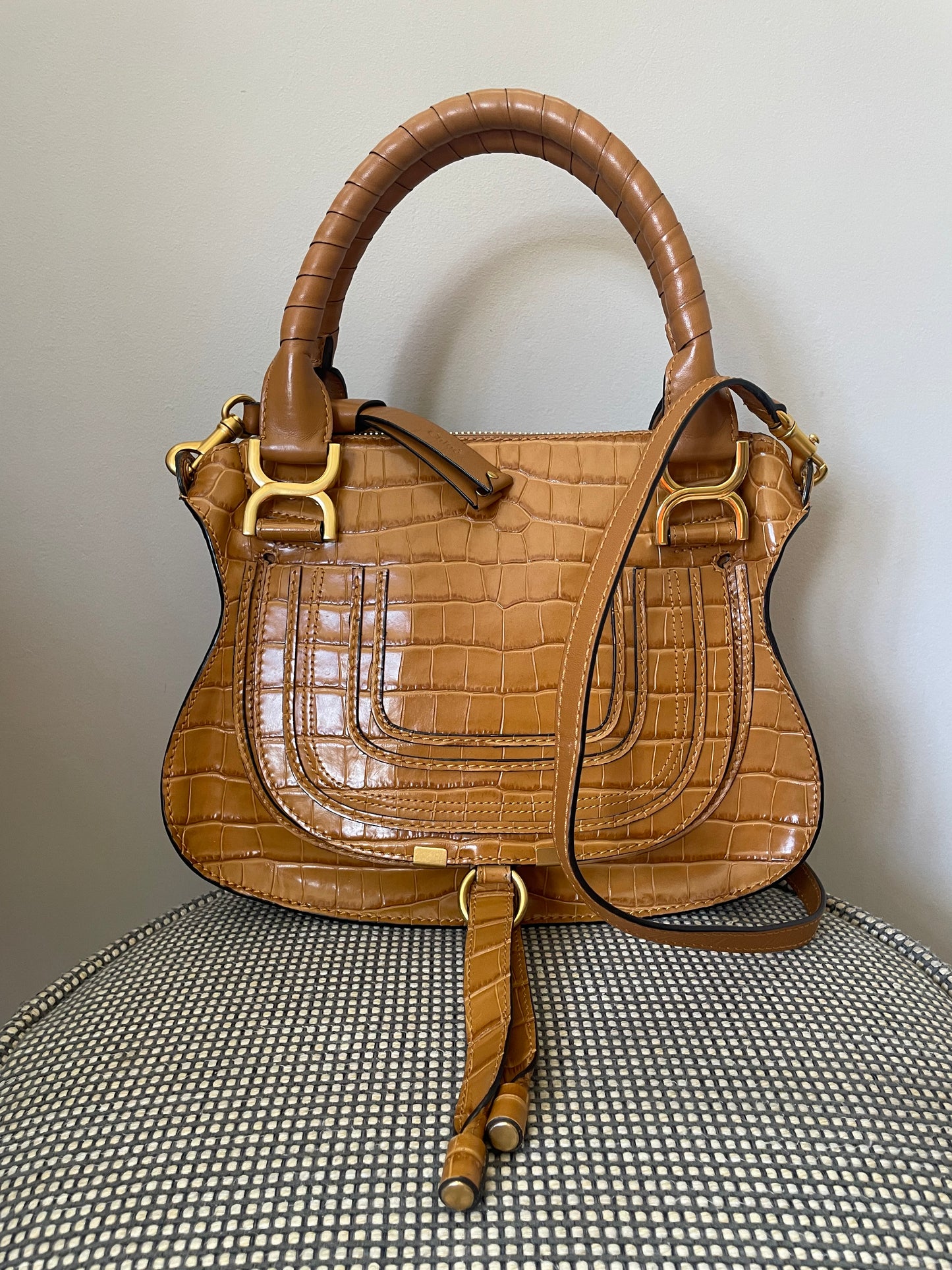 Preloved Chloe Marcie Satchel Bag with Long Strap