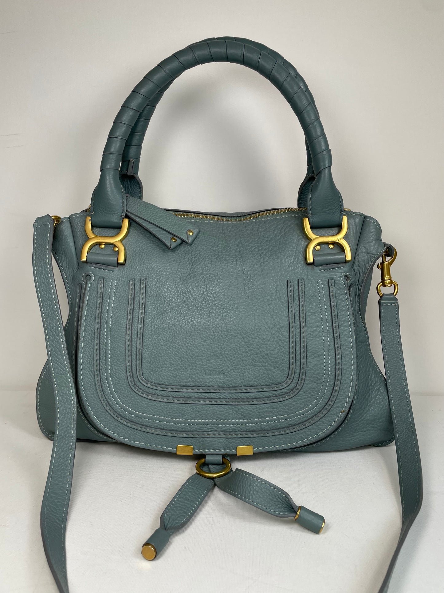 Preloved Chloe Marcie Satchel Bag with long strap, Medium