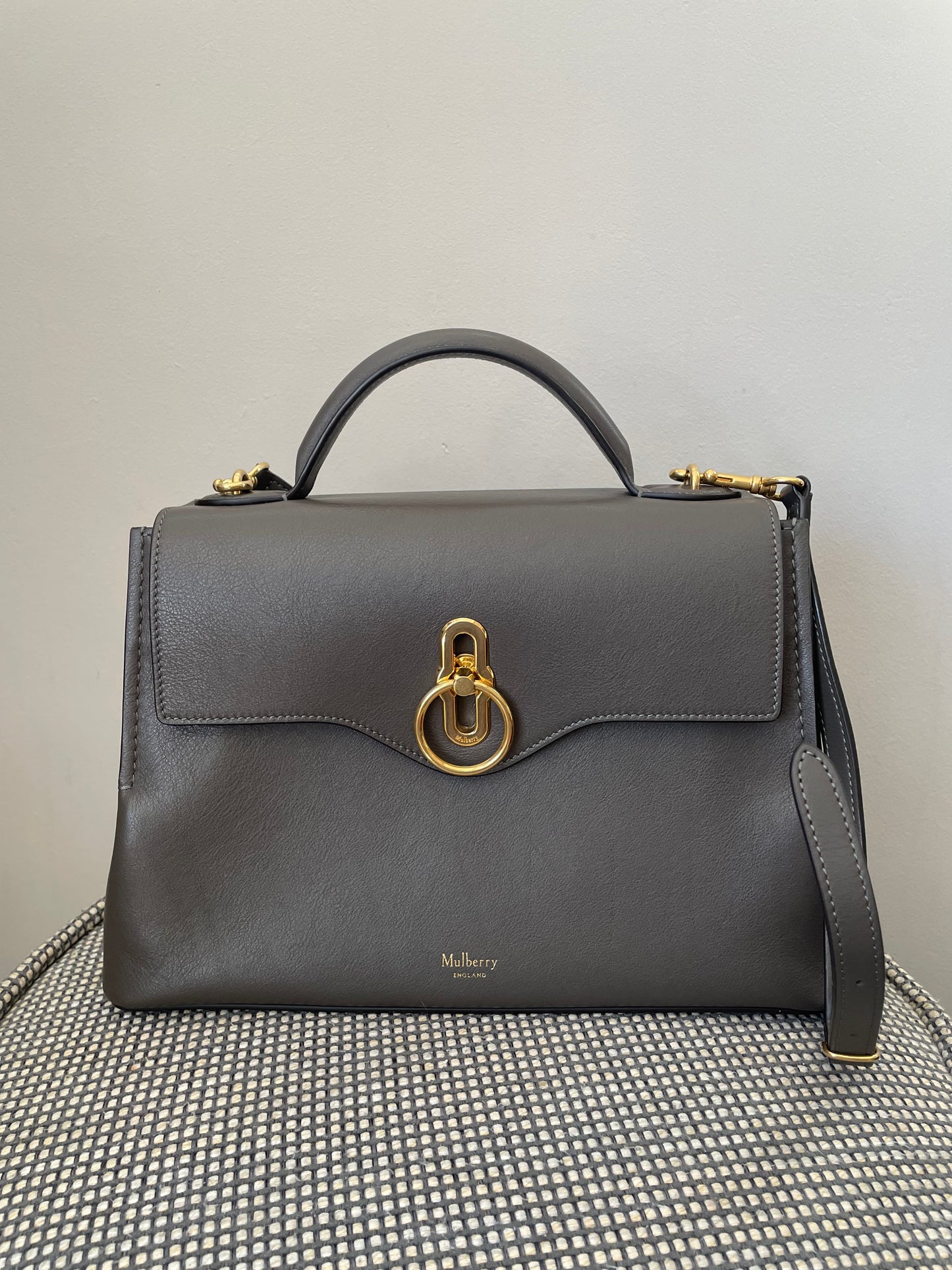 Preloved Mulberry Seaton Top Handle Satchel Bag, Small