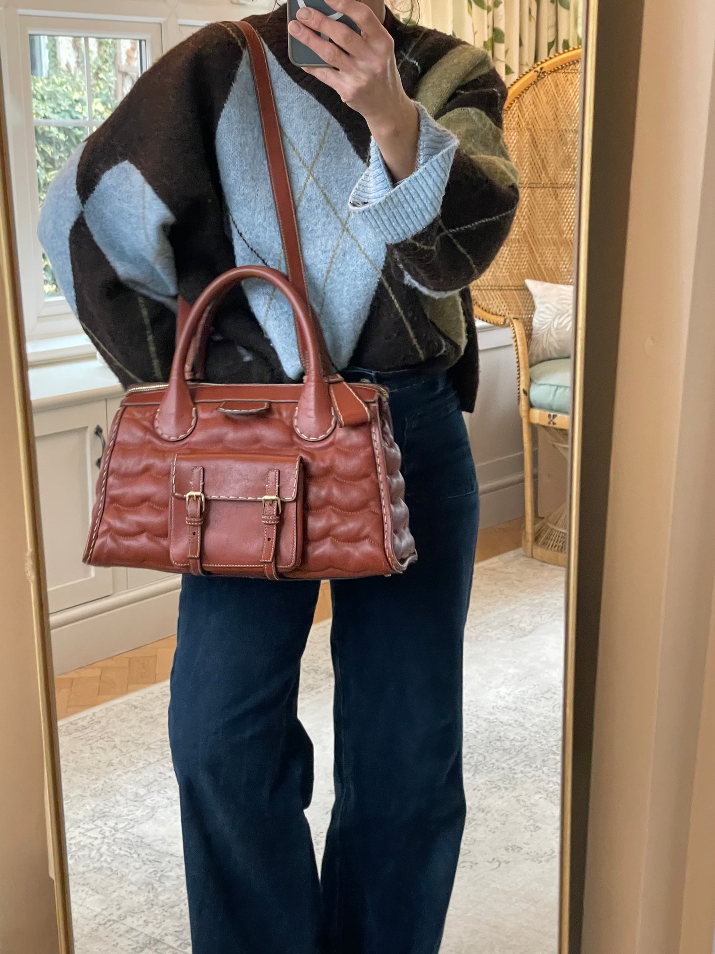 Preloved Chloe Edith Satchel Tote Bag, Medium