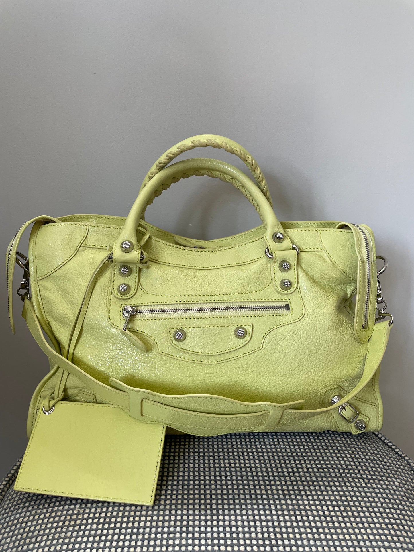 Preloved Balenciaga Motorcycle City Tote Bag, Medium