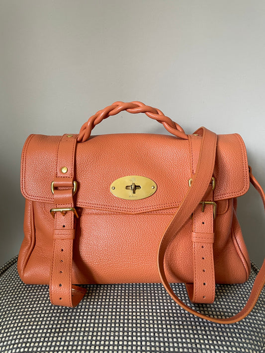 Preloved Mulberry Alexa Satchel Bag, Regular