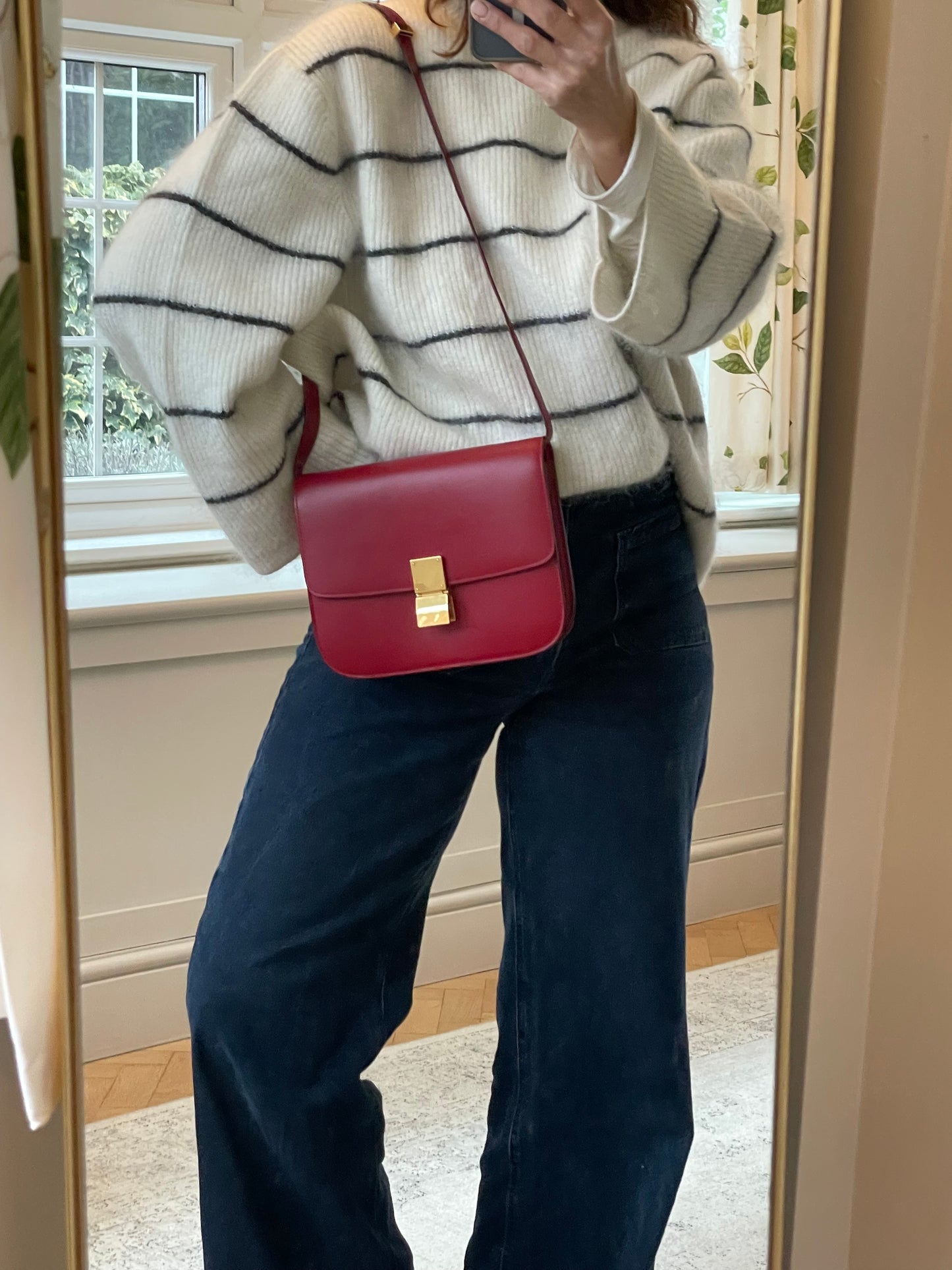 Preloved Celine Classic Box Shoulder Bag, Mesium