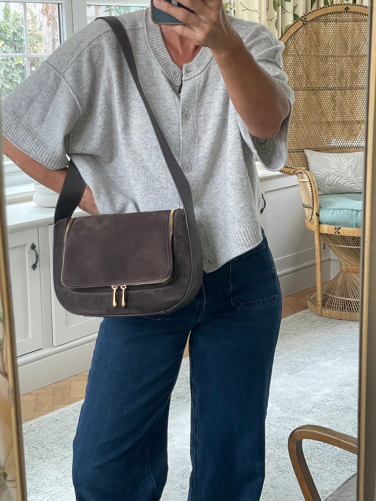 Preloved Anya Hindmarch Soft Vere Shoulder Bag, Medium