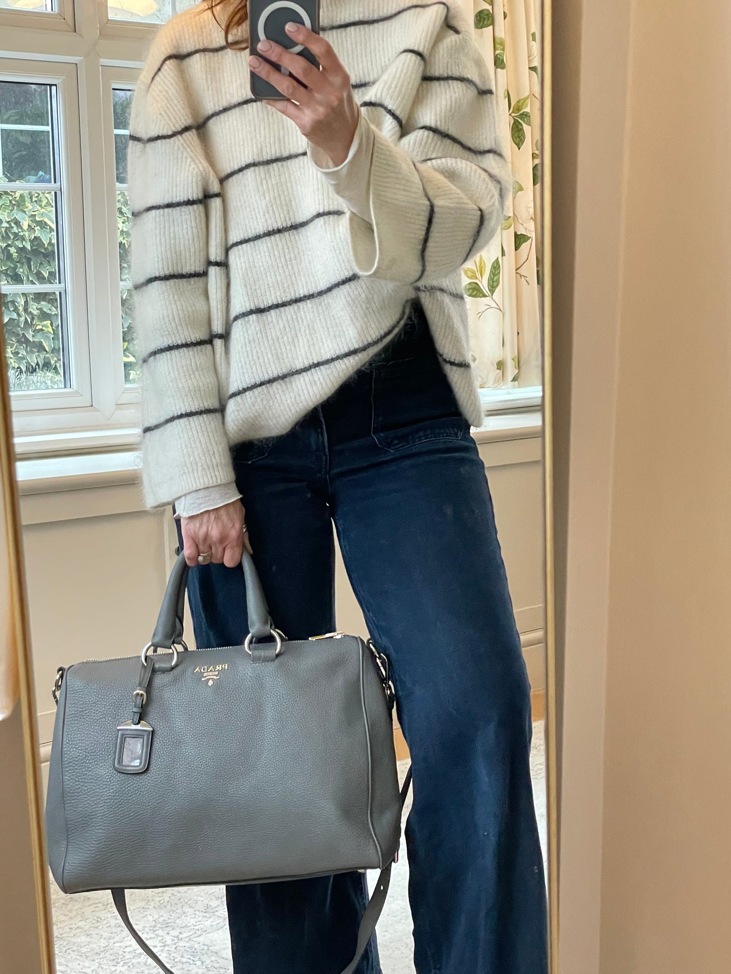 Preloved Prada Vitello Phenix Two Way Tote Bag, Large