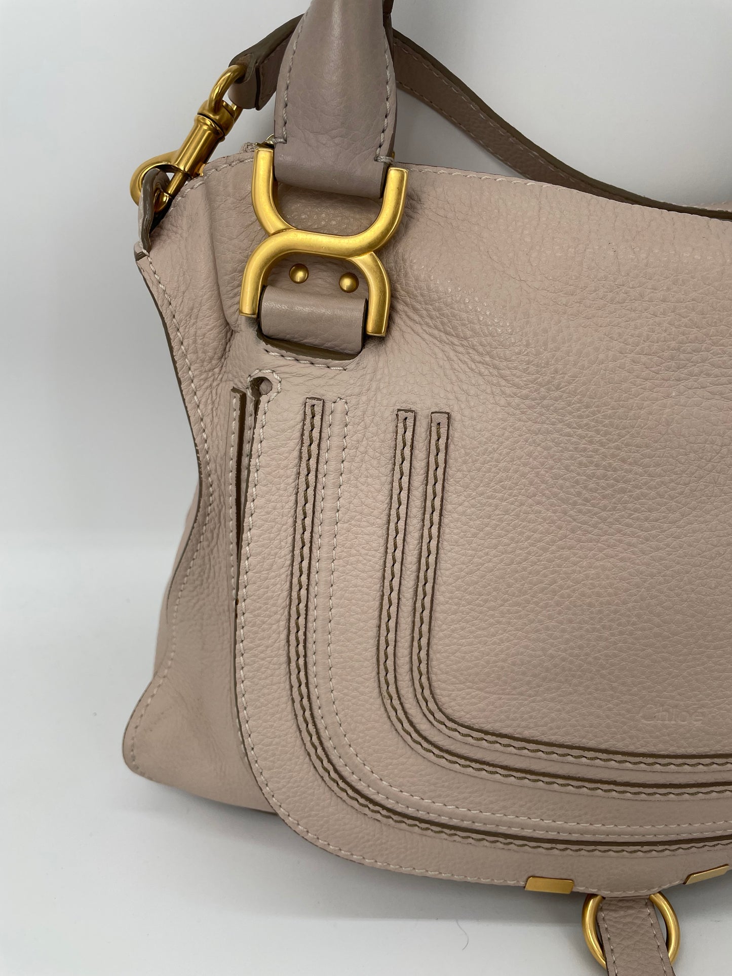 Preloved Chloe Marcie Two Handle Satchel Bag with Long Strap