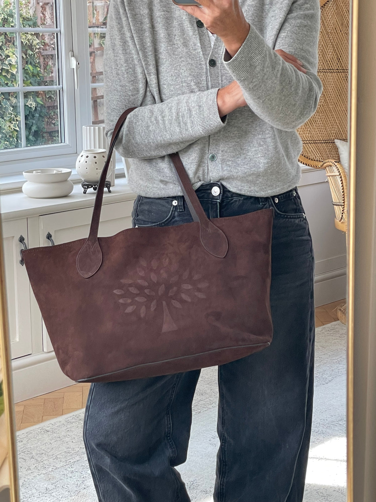 Preloved Mulberry Oversized Tree Shopping Tote