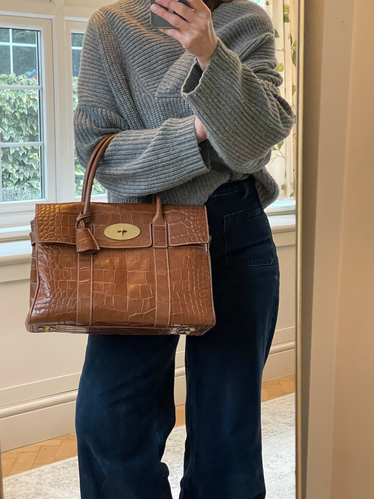 Preloved Mulberry Classic Bayswater Tote Bag, Large