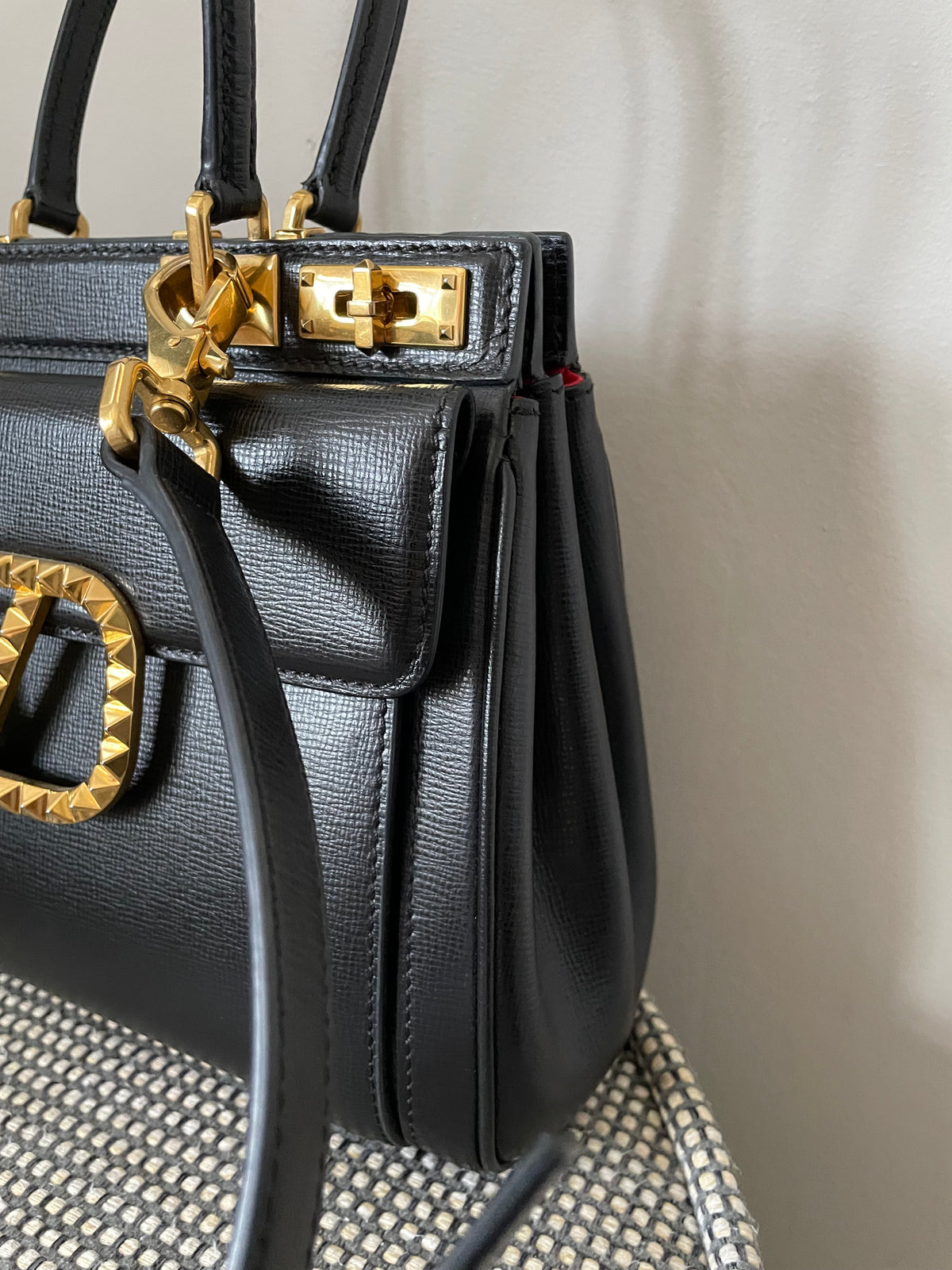 Preloved Valentino Garavani Rockstud Alcove Top-Handle Bag, medium