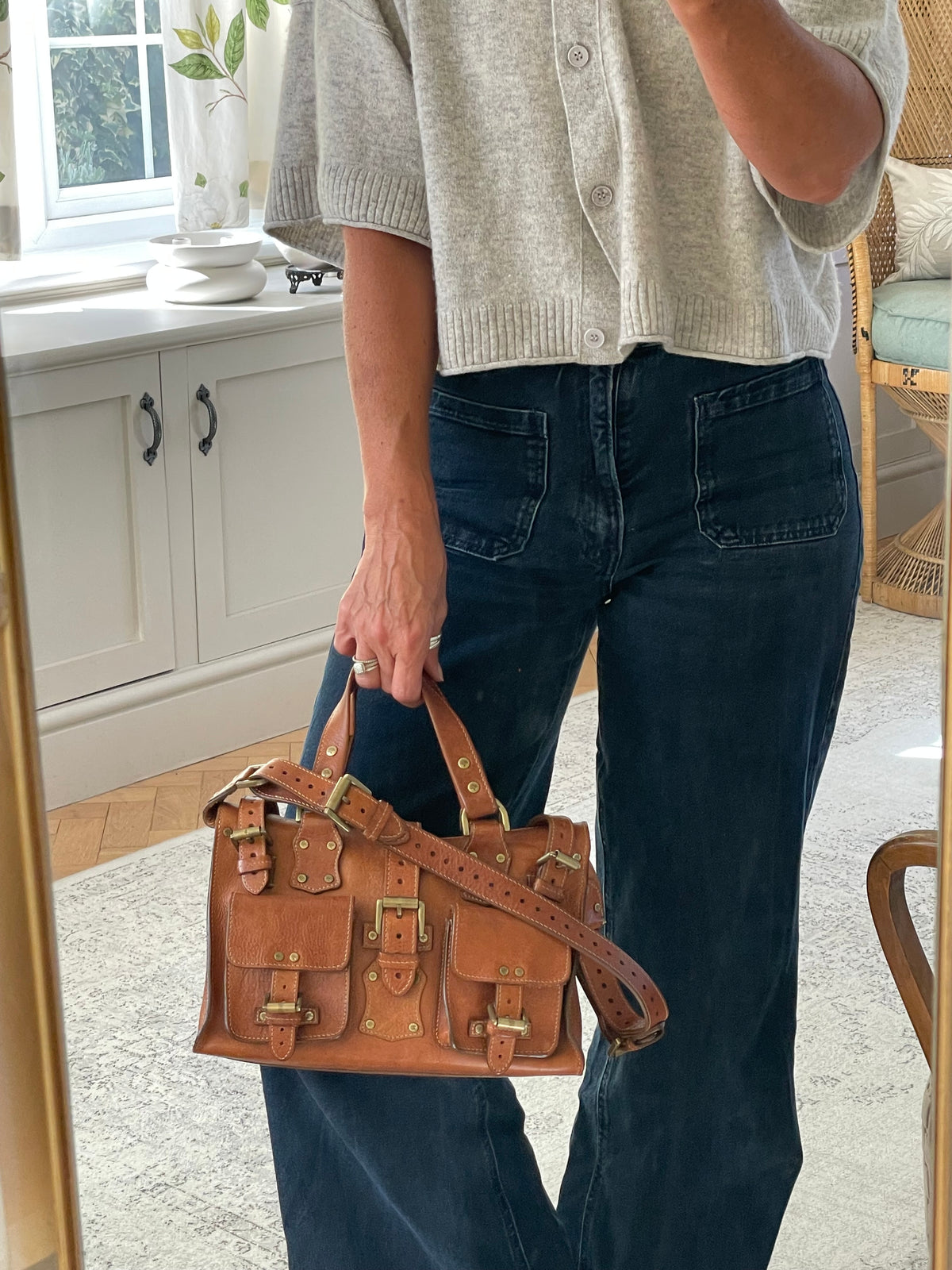 Preloved Mulberry Vintage Roxanne Satchel Shoulder Bag, Small