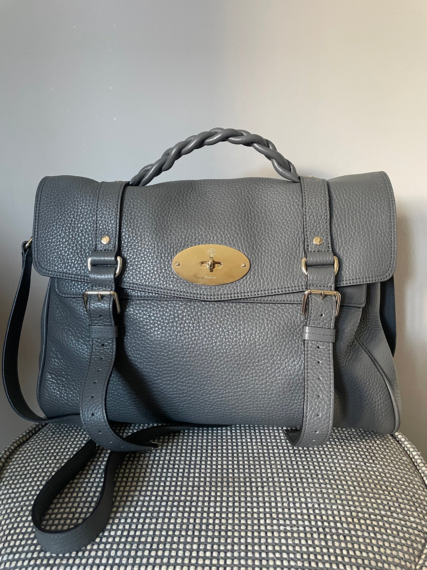 Preloved Mulberry Alexa Satchel Bag, Oversized