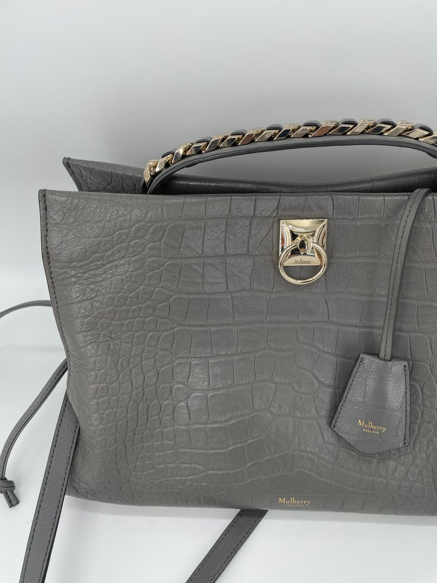 Preloved Mulberry Iris Top Handle Bag, Large