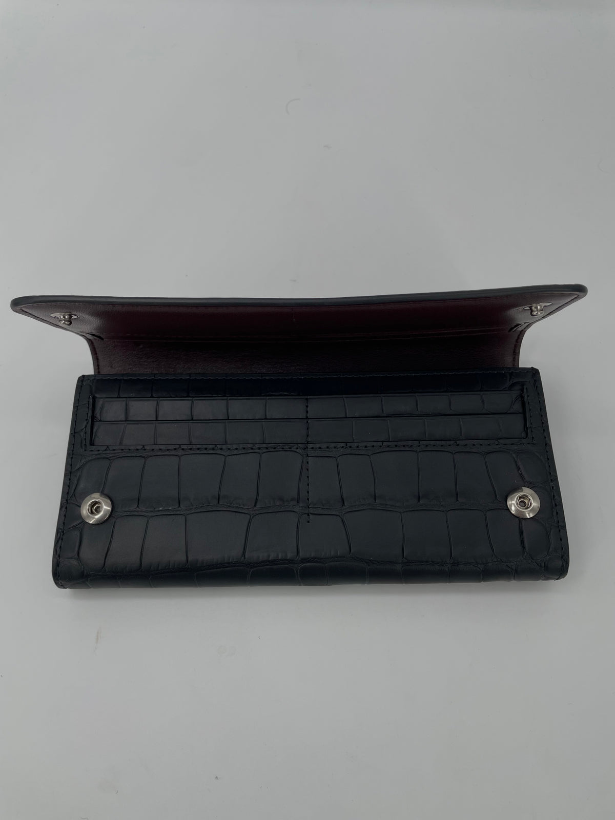 Preloved Mulberry Continental Moc Croc  Wallet, Large