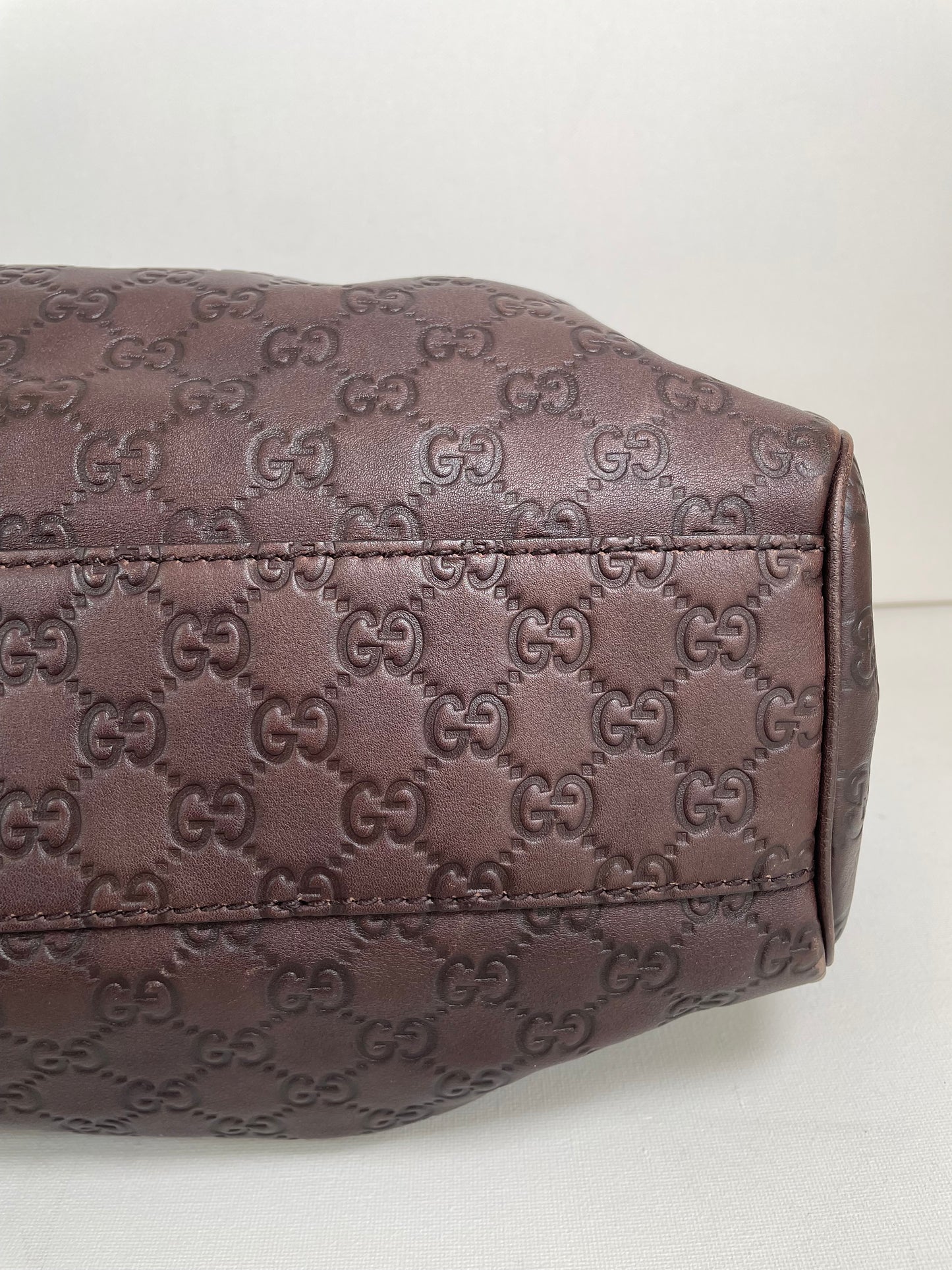 Preloved Gucci Sukey Monogram Guccissima Shoulder Bag, Medium