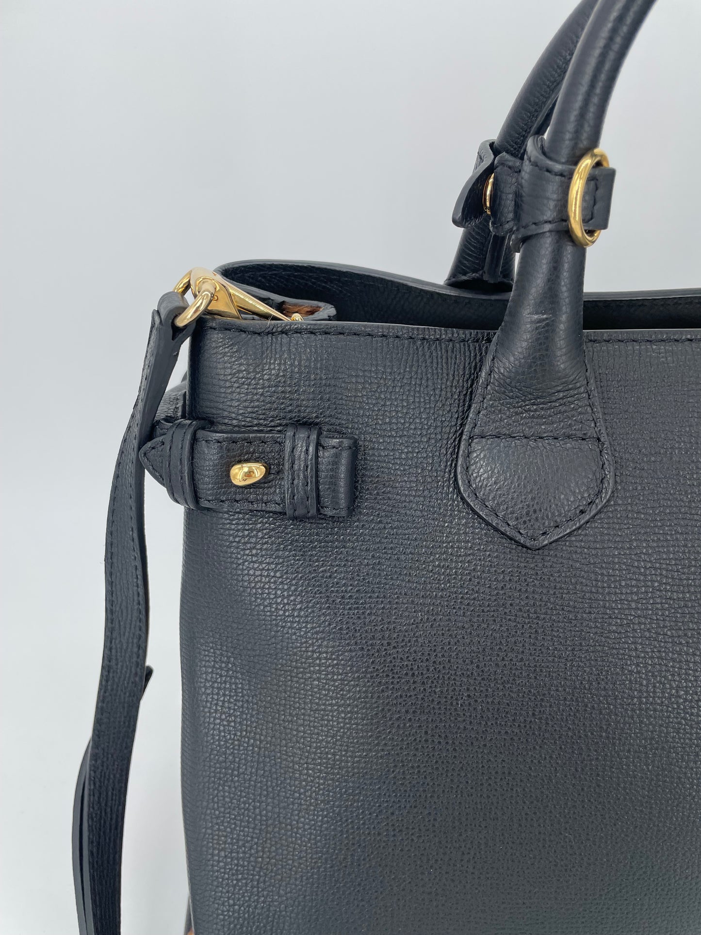 Preloved Burberry Banner Two Way Tote Bag, Medium