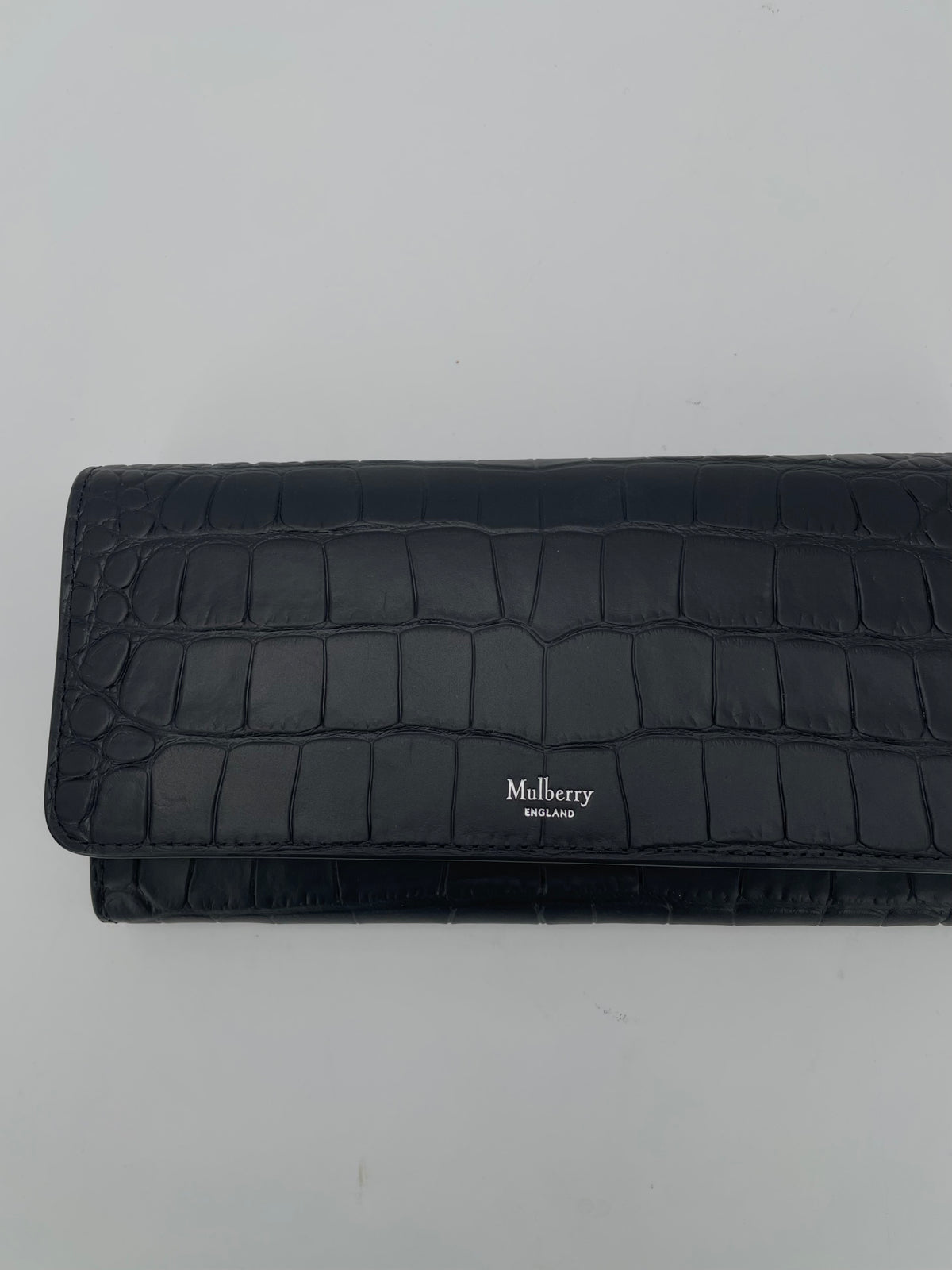 Preloved Mulberry Continental Moc Croc  Wallet, Large