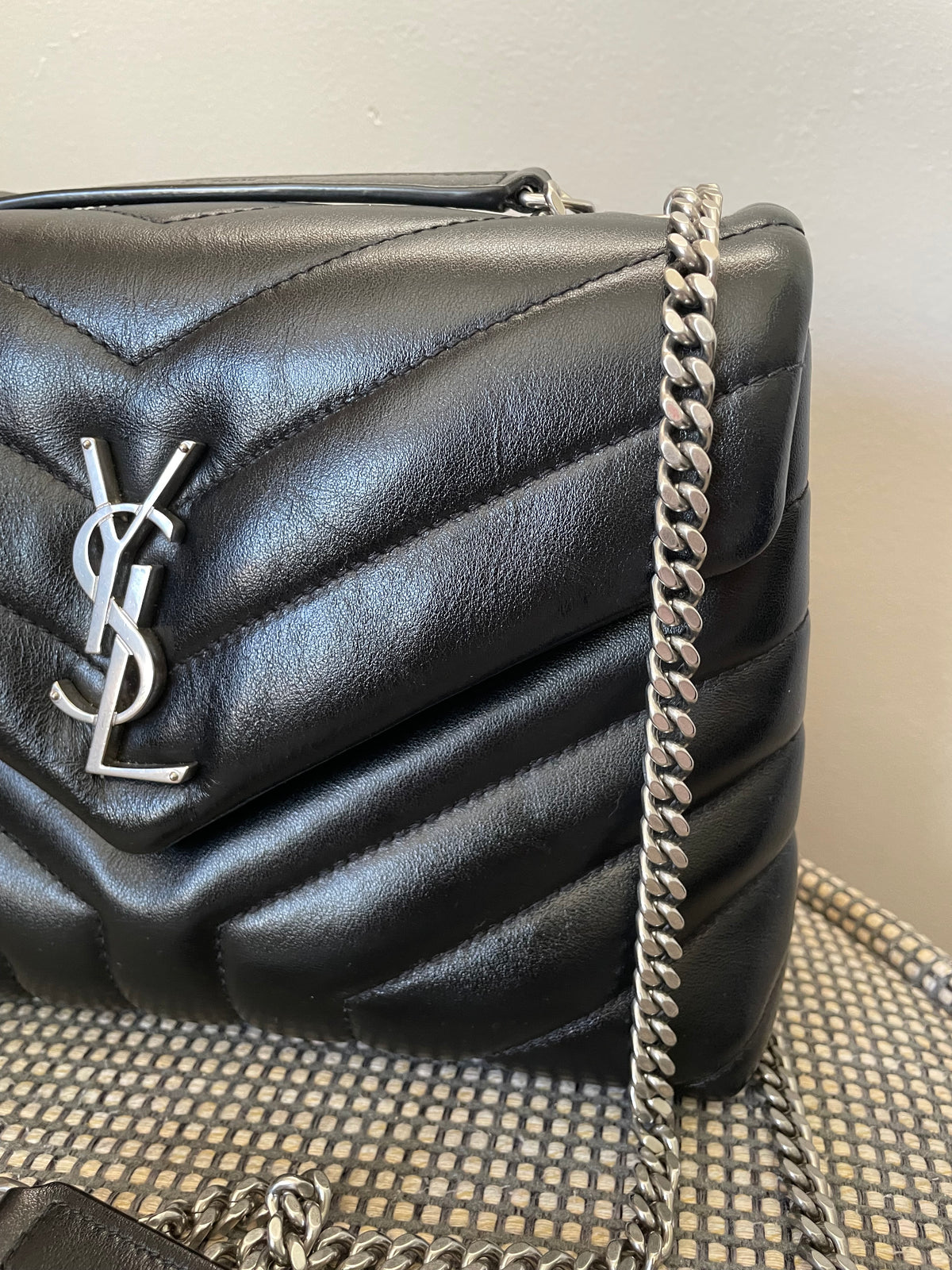 Preloved Yves Saint Laurent  ‘Y’ Quilted Lou Lou Shoulder  Bag, Small
