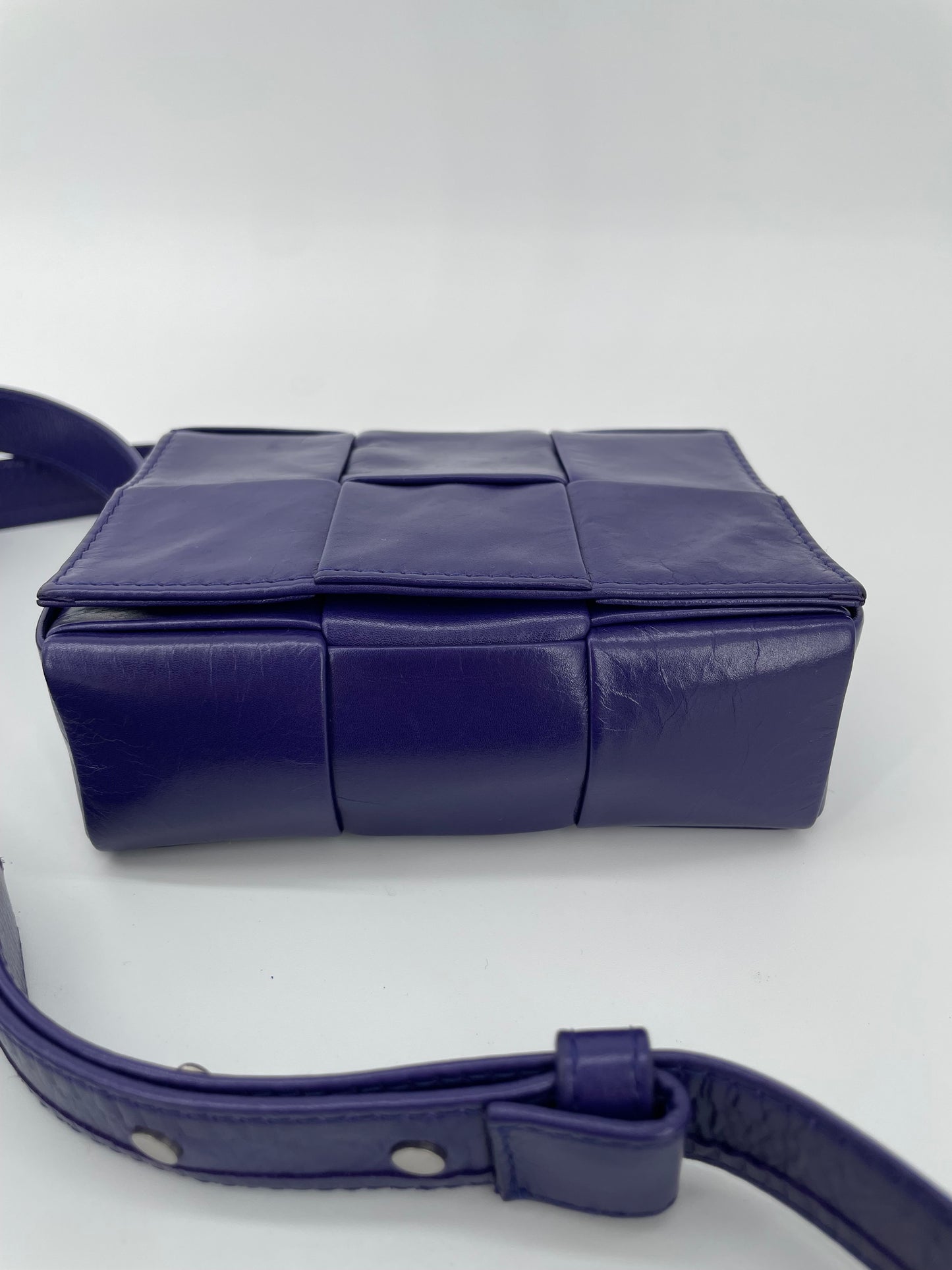 Preloved Bottega Veneta Paper Maxi Intreccio Cassette Crossbody Bag, Mini