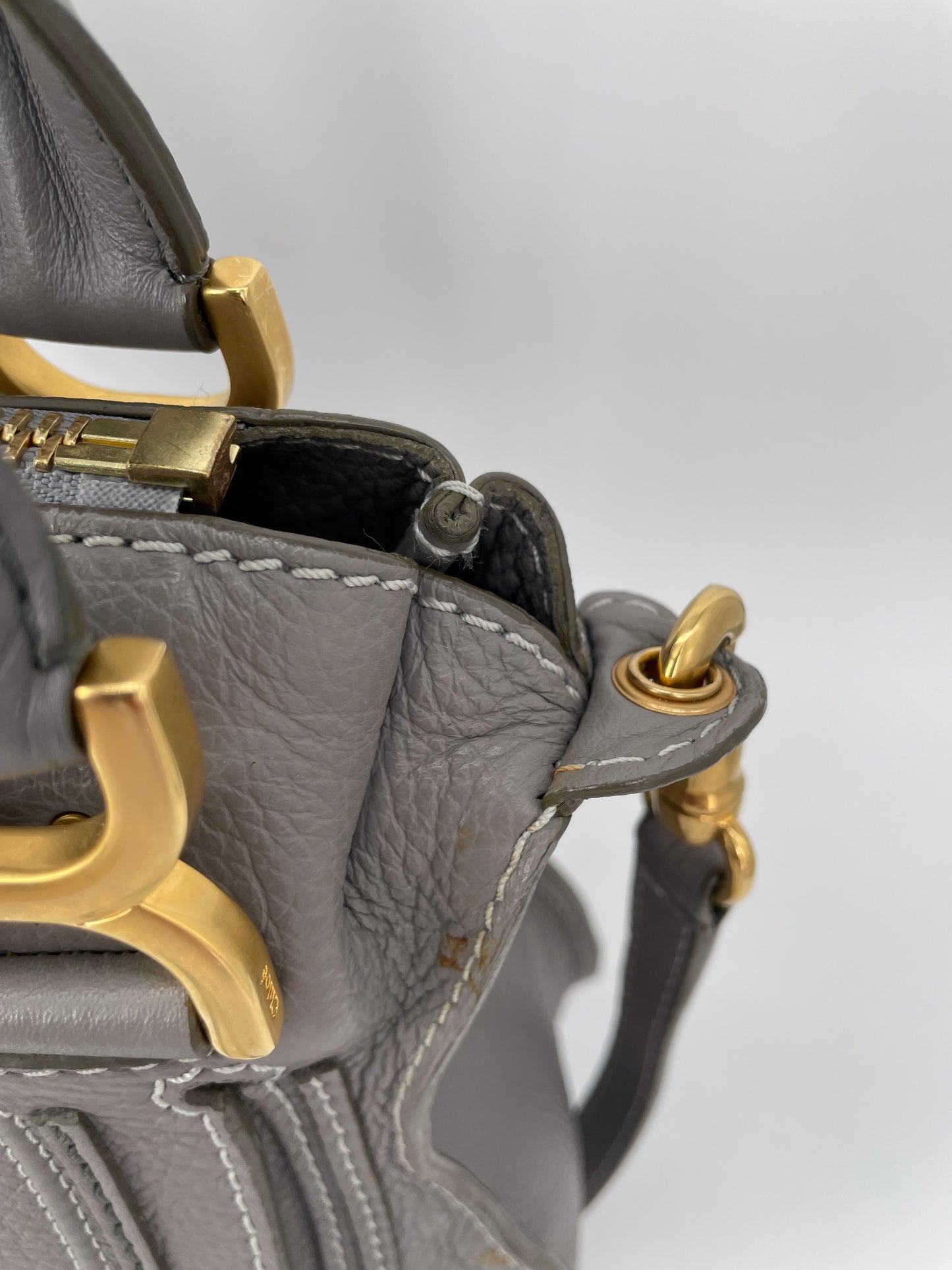 Preloved Chloe Marcie Satchel Bag with Long Strap, Small