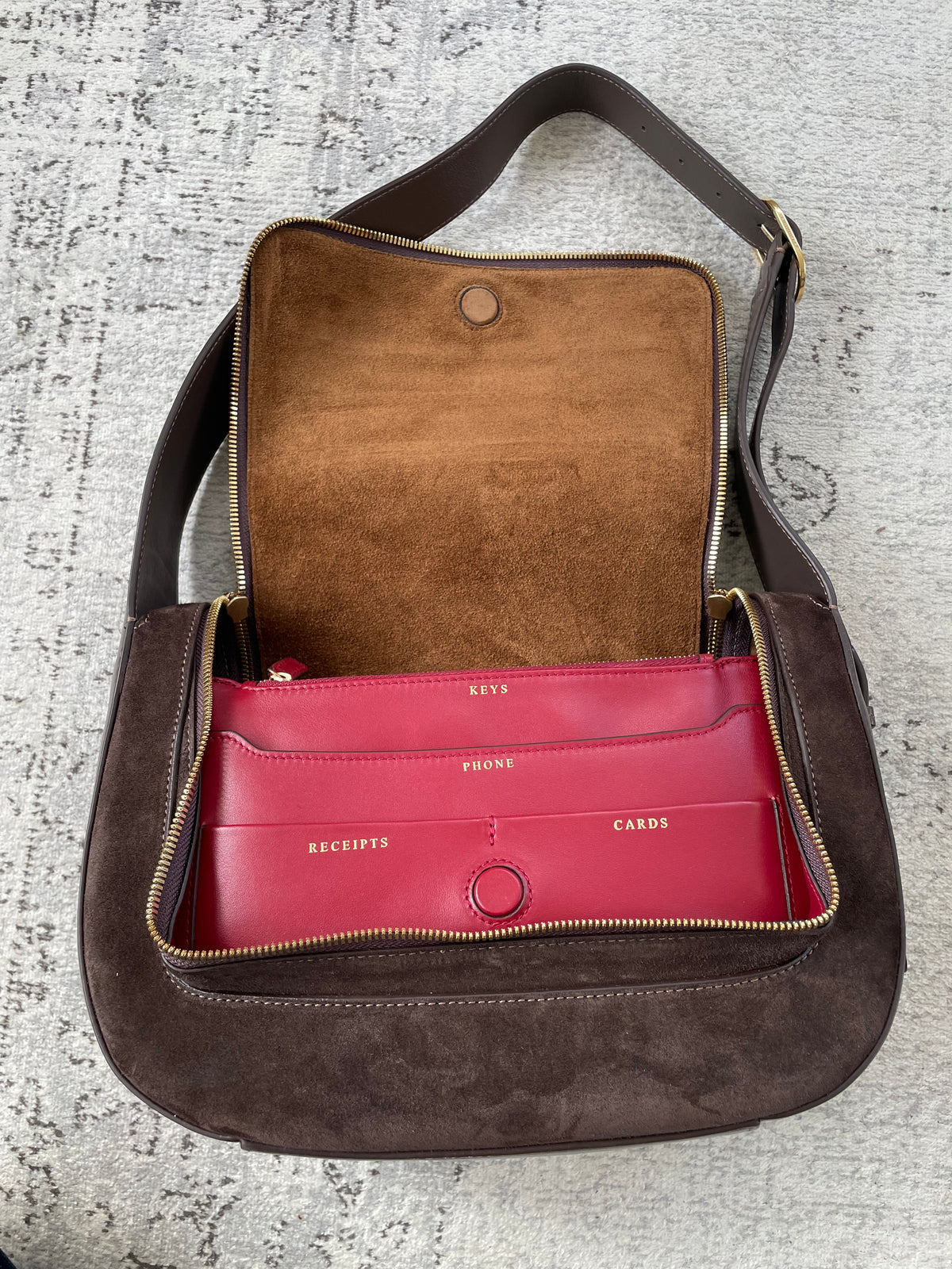 Preloved Anya Hindmarch Soft Vere Shoulder Bag, Medium