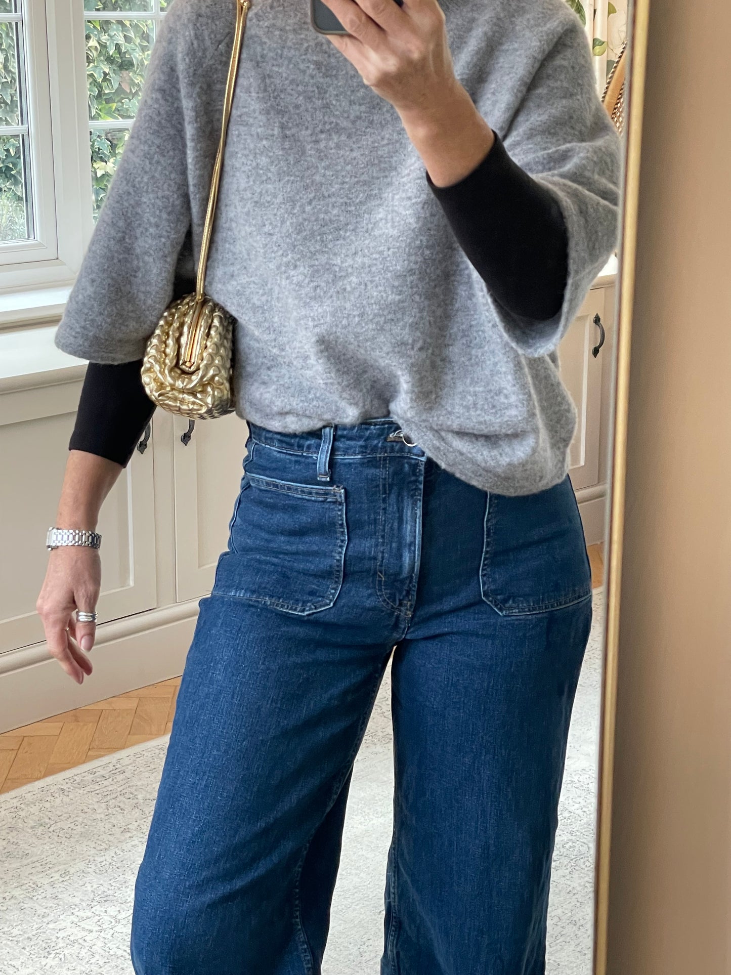 Preloved Bottega Veneta Metallic Bubble Pouch, Mini