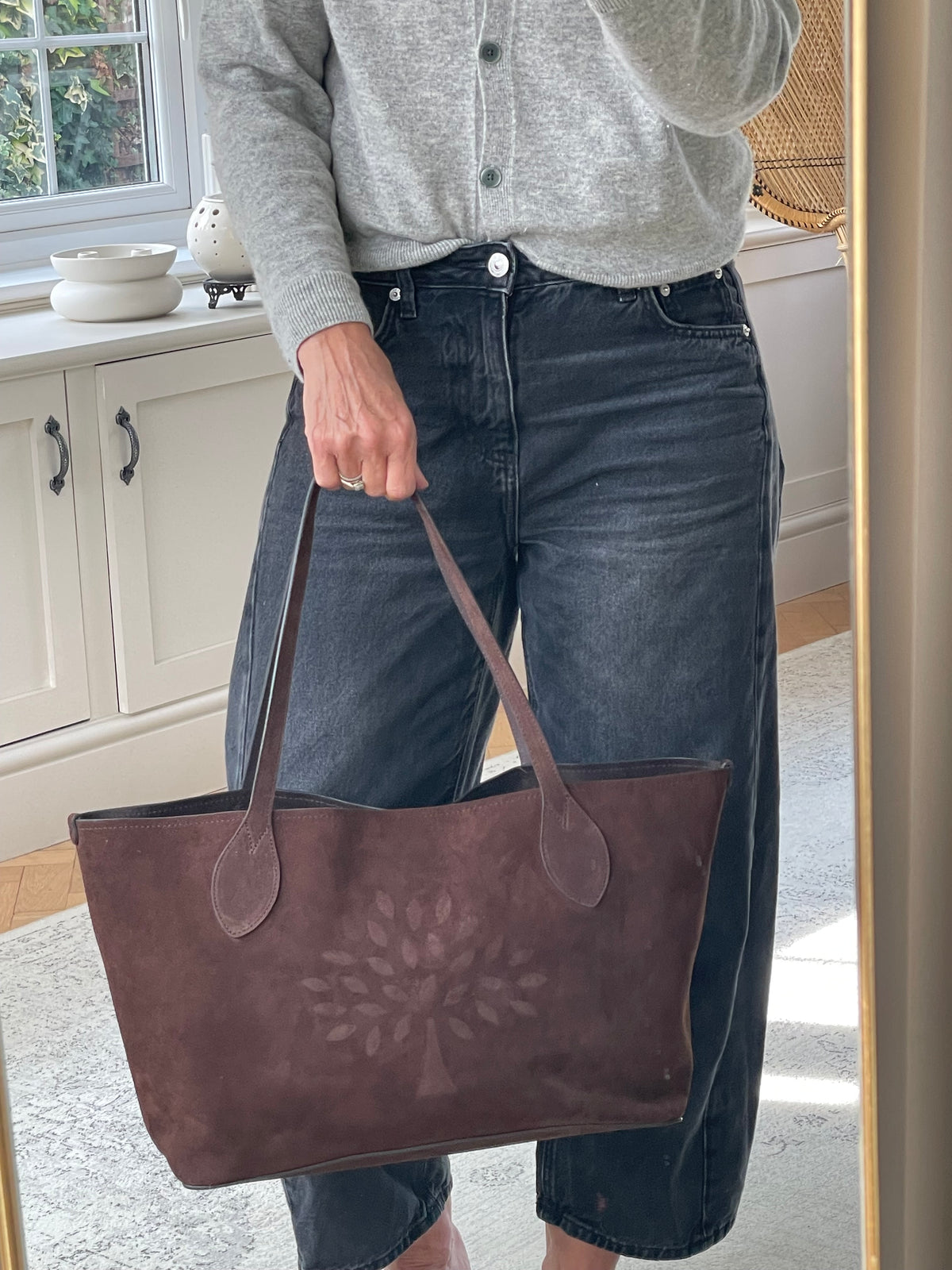 Preloved Mulberry Oversized Tree Shopping Tote