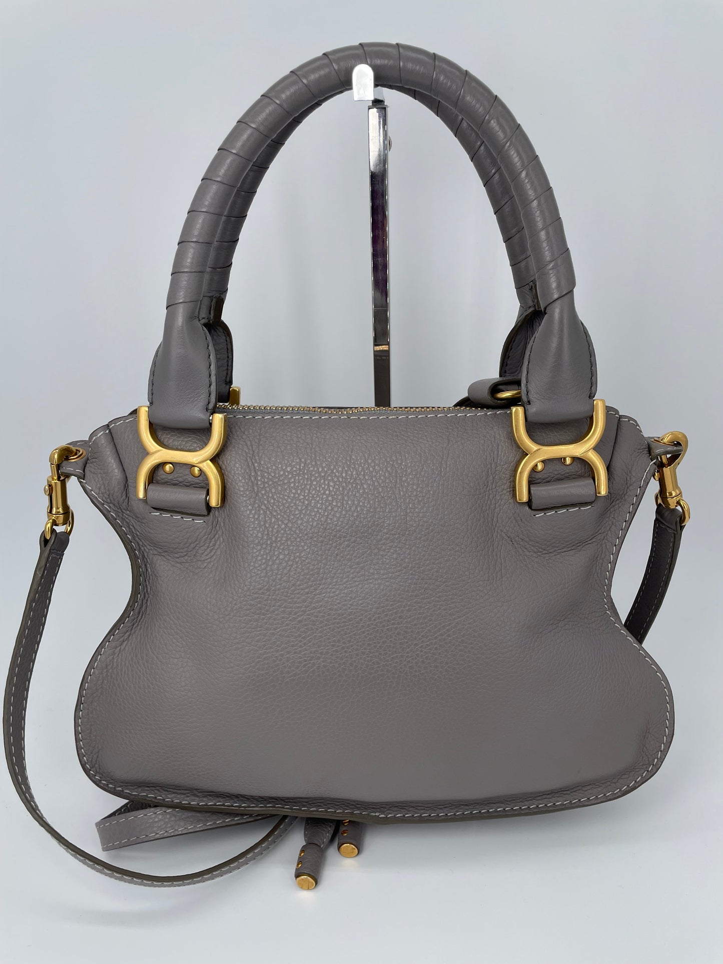 Preloved Chloe Marcie Satchel Bag with Long Strap, Small