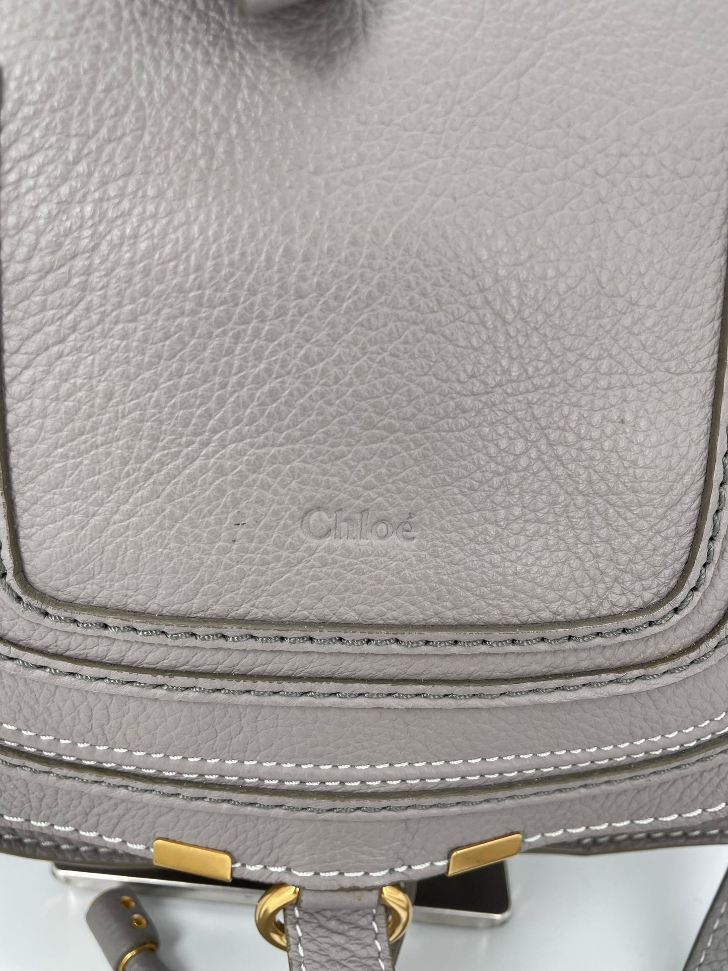 Preloved Chloe Marcie Satchel Bag with Long Strap, Small