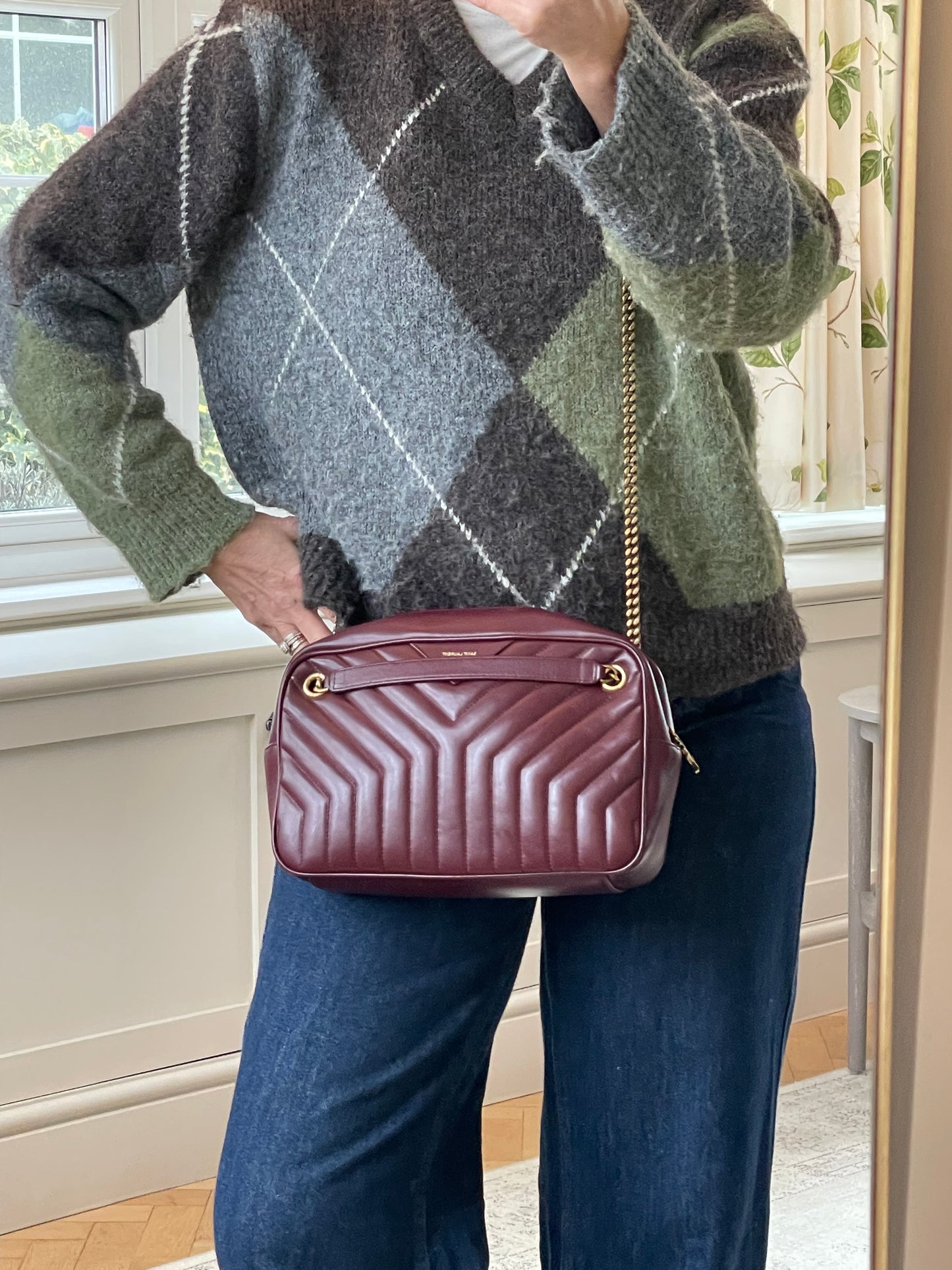 Preloved Saint Laurent Joan Camera Crossbody Bag, Medium