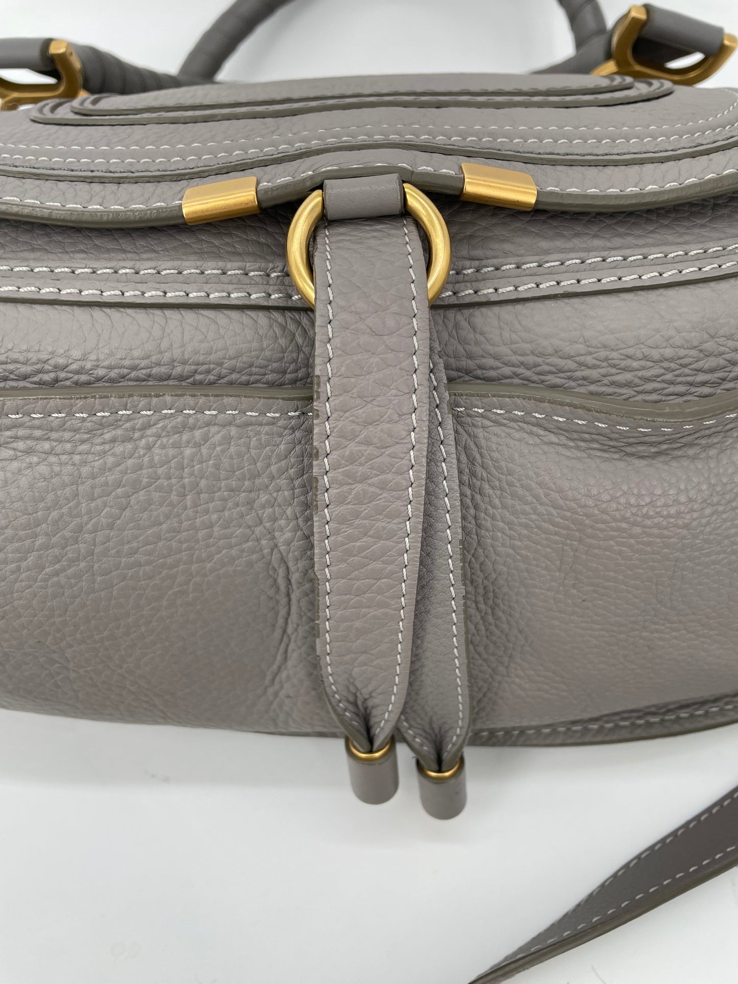 Preloved Chloe Marcie Two Handle Satchel Bag with Long Strap