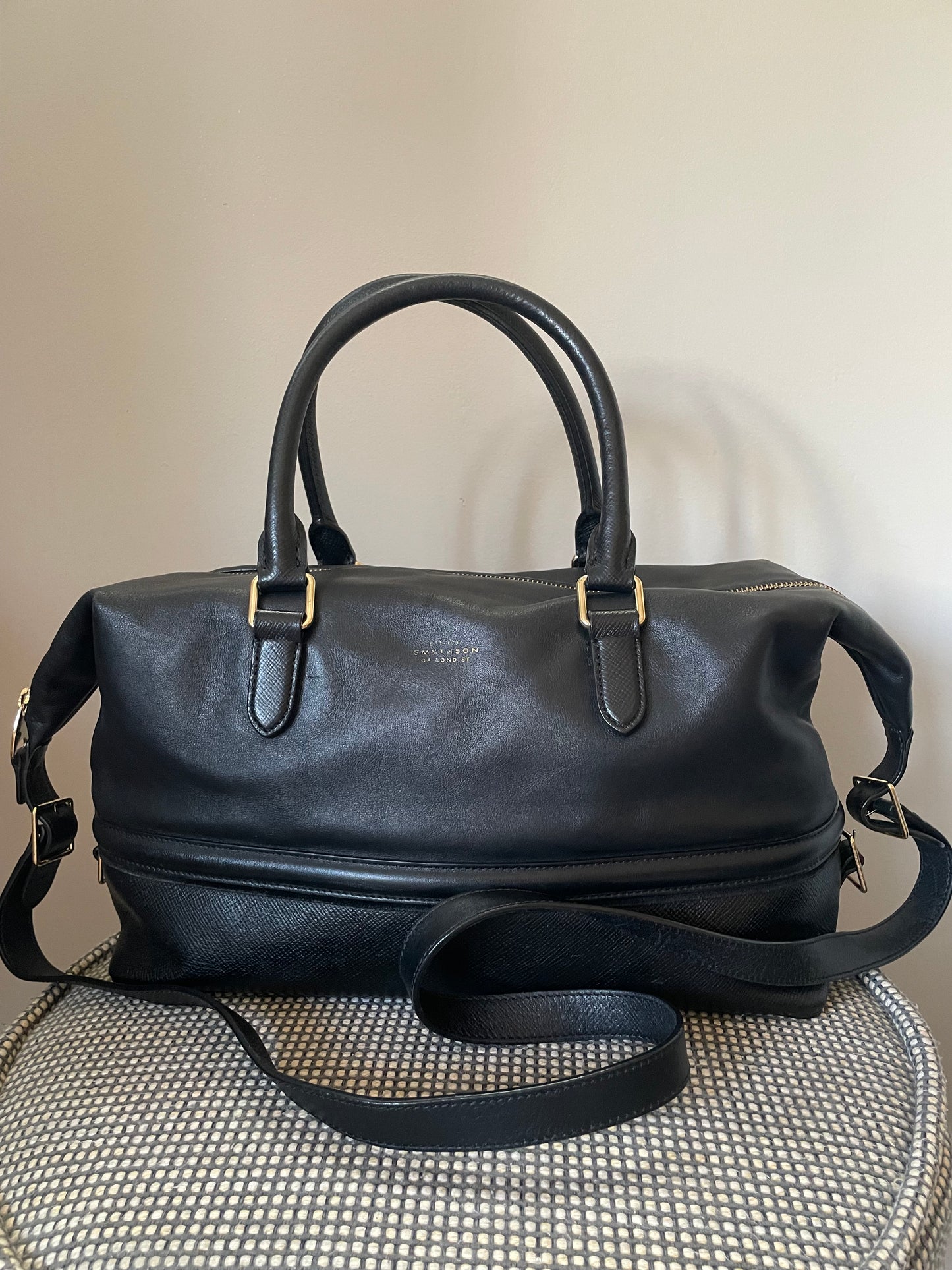 Preloved Smythson Panama Duffle tote