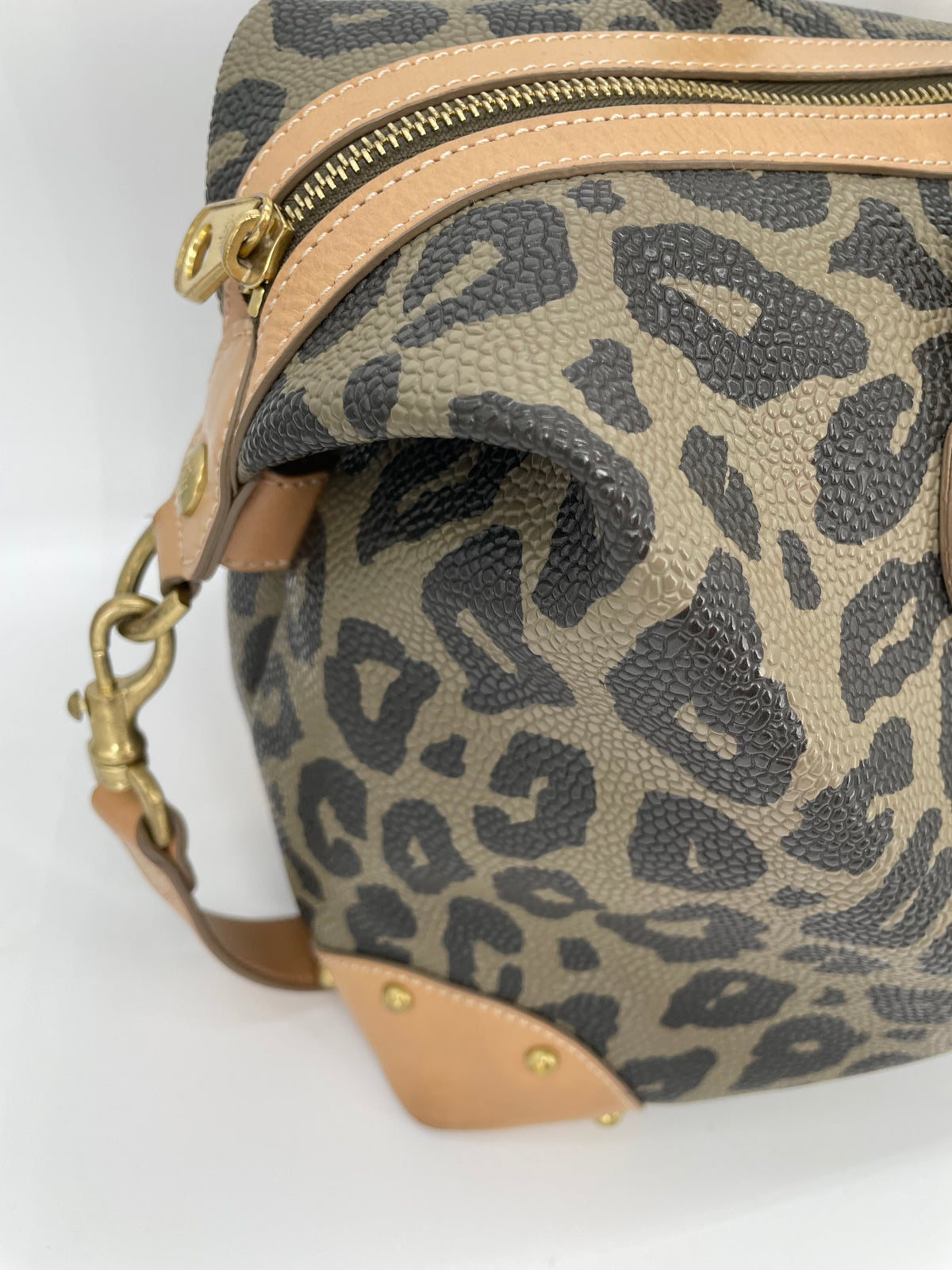 Preloved Mulberry Vintage Birds Nest Clipper Boston Bag, Small