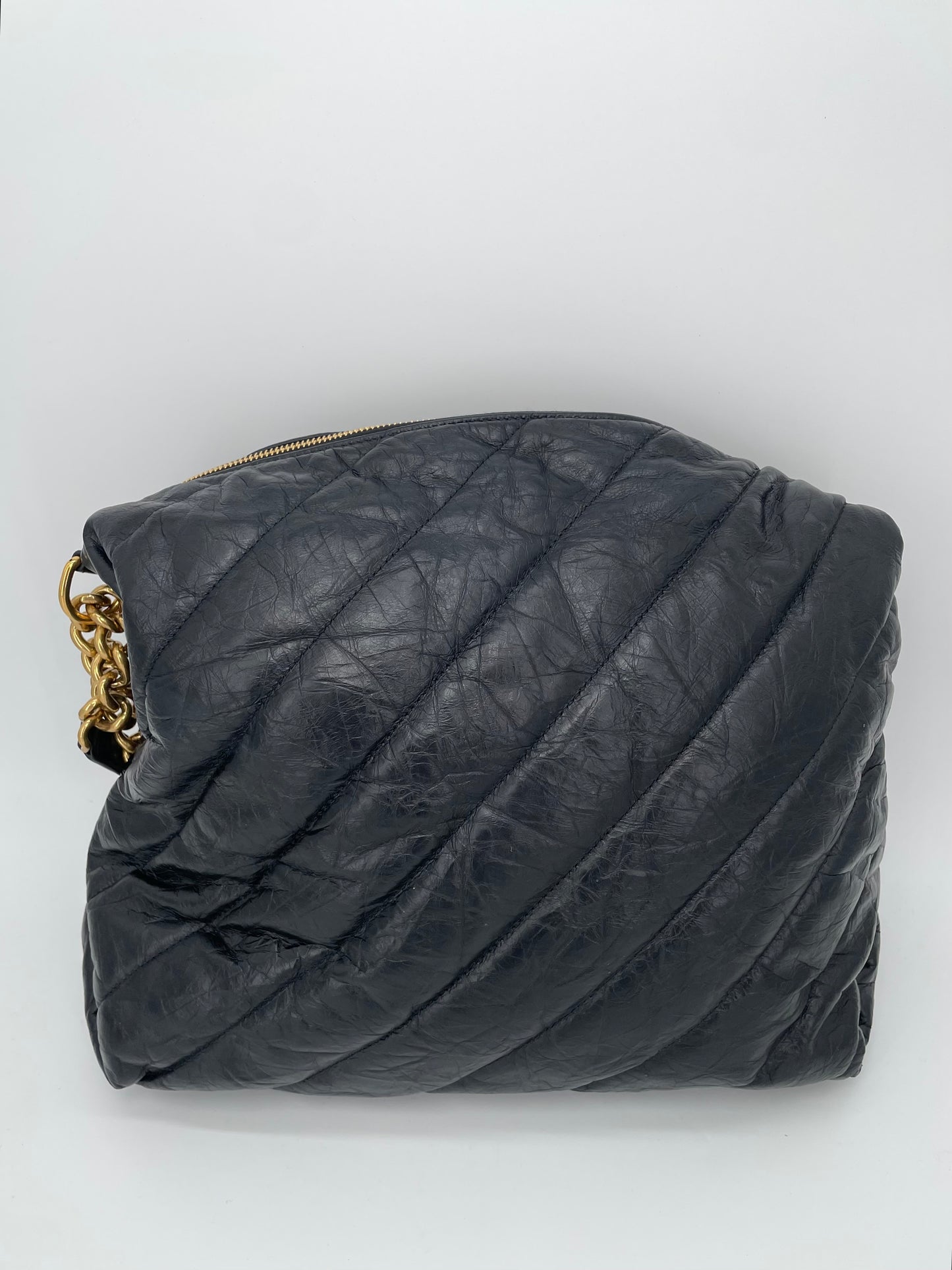 Preloved Balenciaga Quilted Crush Shoulder Bag, Medium