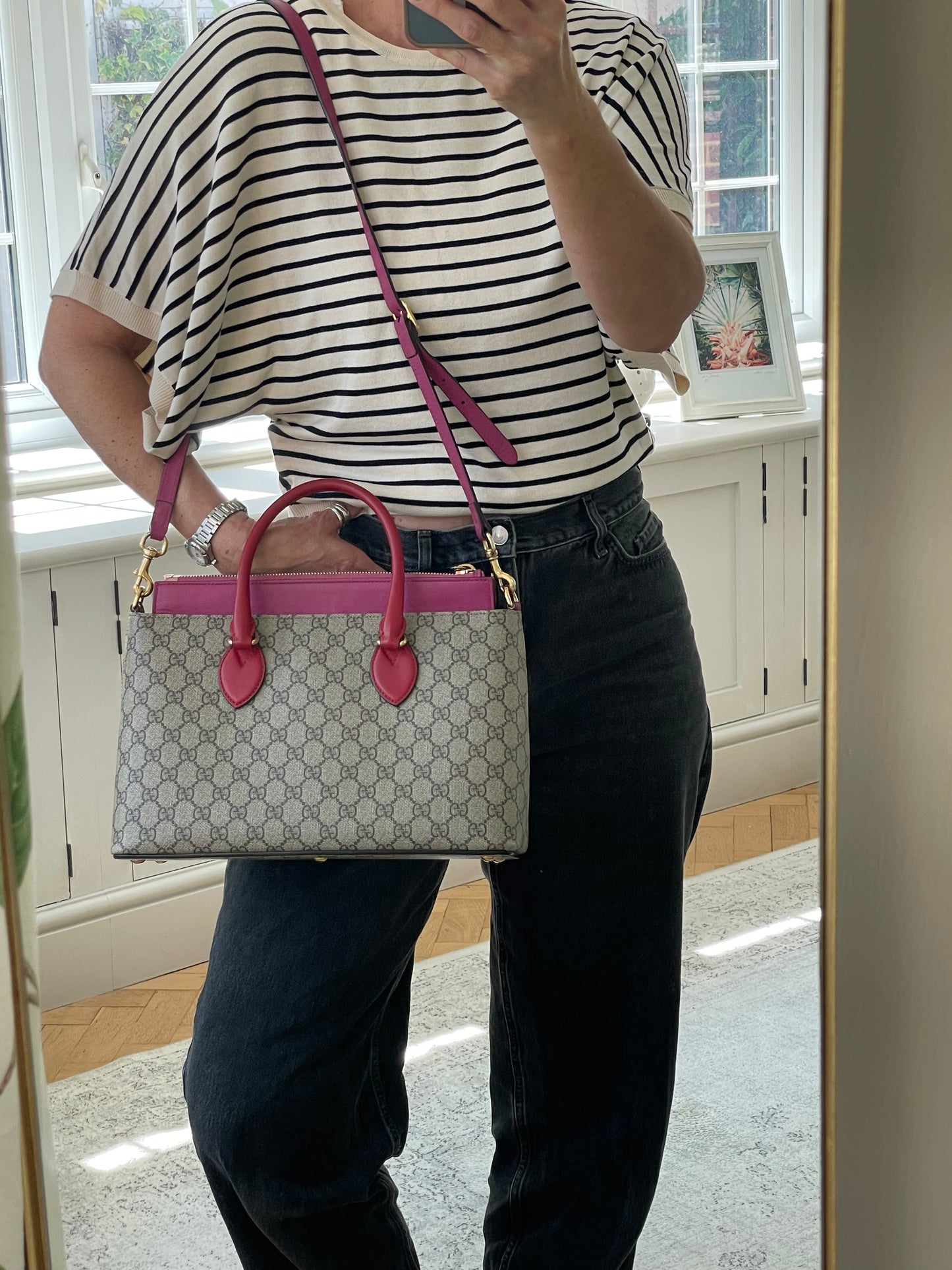 Preloved Gucci Supreme Monogram Tote Bag