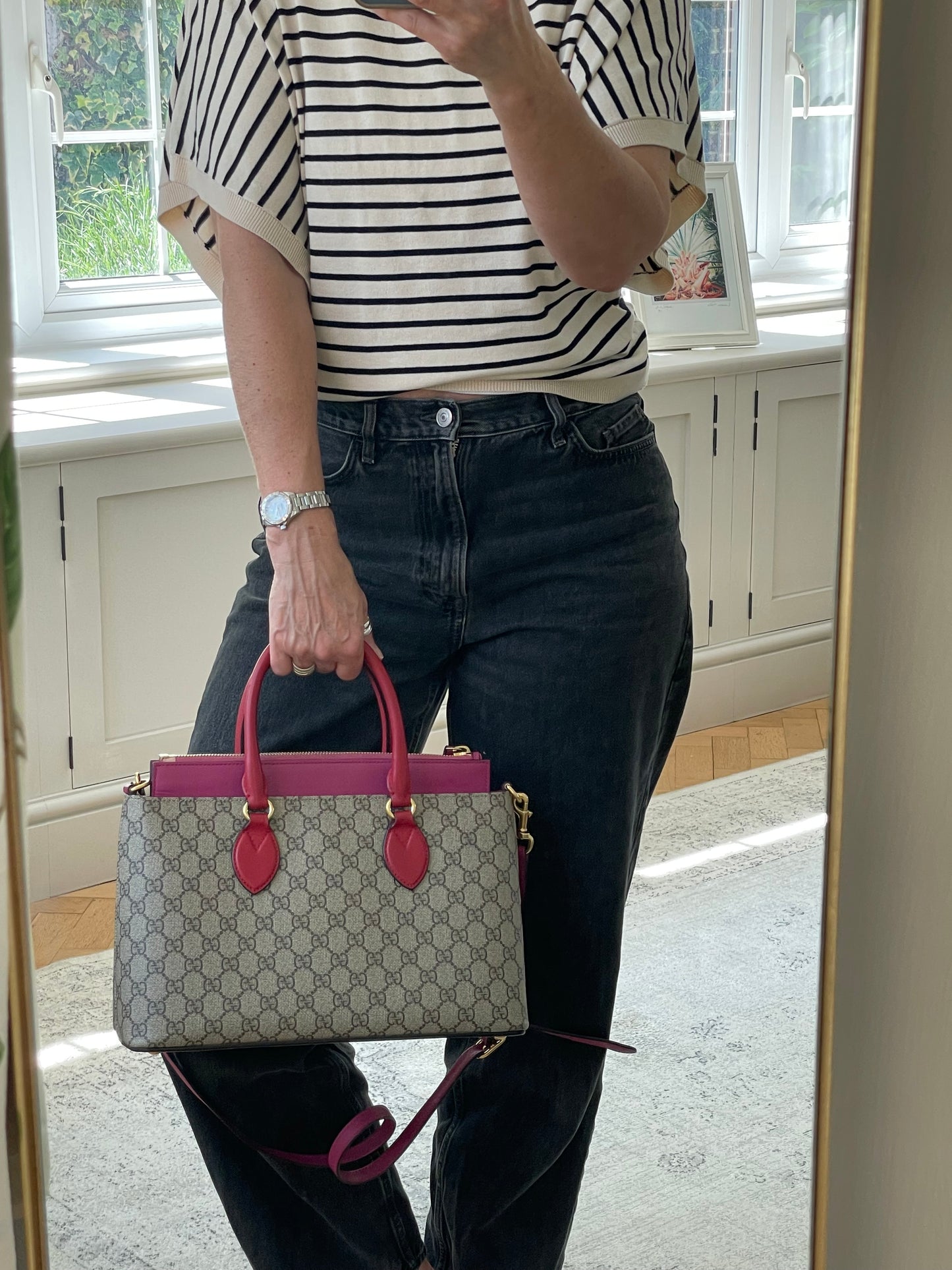 Preloved Gucci Supreme Monogram Tote Bag