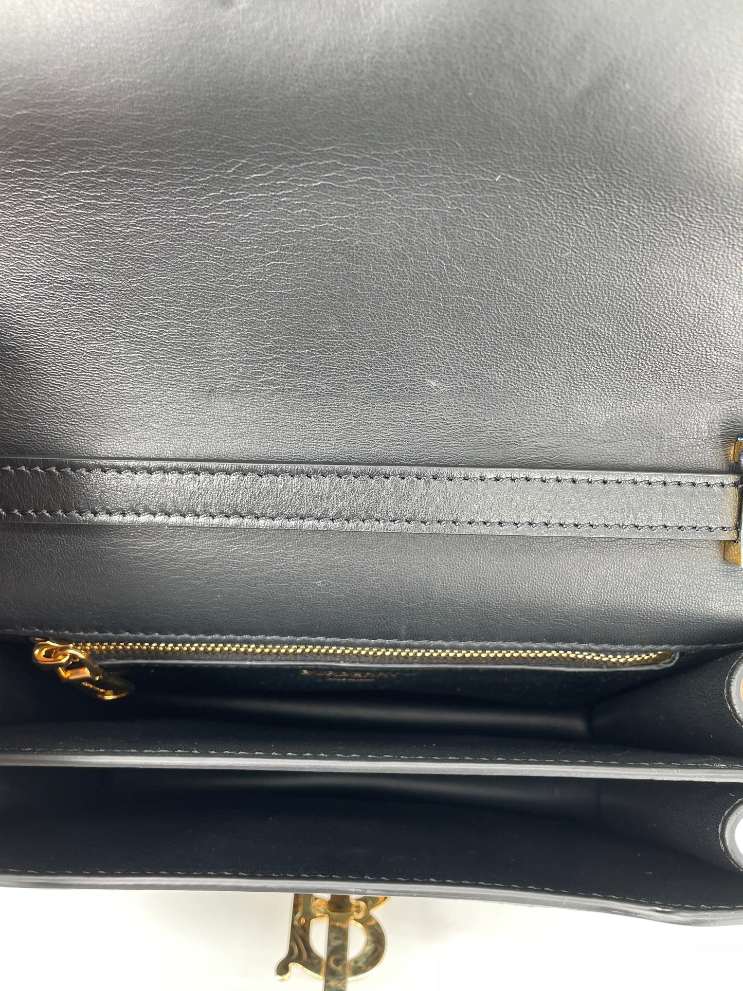 Preloved Burberry Monogram TB Shoulder Bag, Small