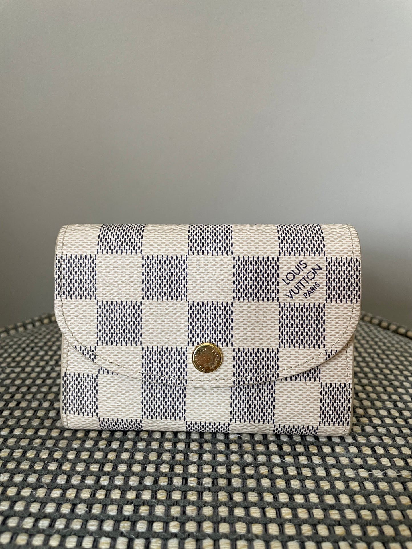 Preloved Louis Vuitton Rosalie Damier Azur Compact Coin Wallet