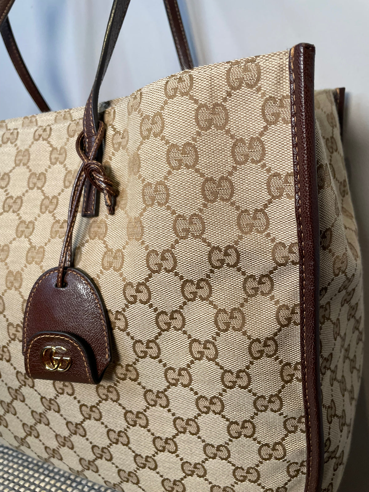 Preloved Gucci Londres Tote Bag, Large
